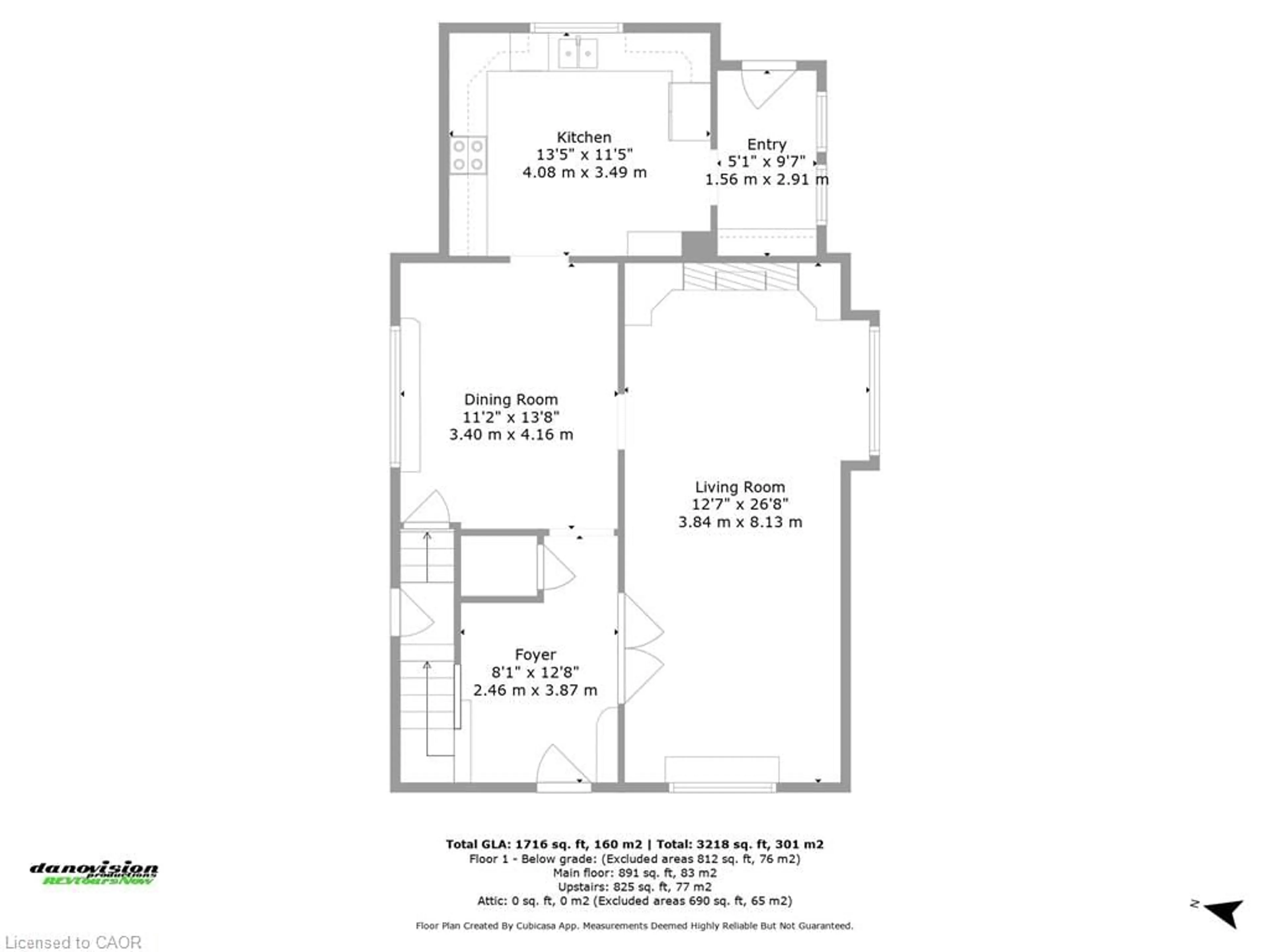 Floor plan for 215 Norfolk St, Simcoe Ontario N3Y 3N9