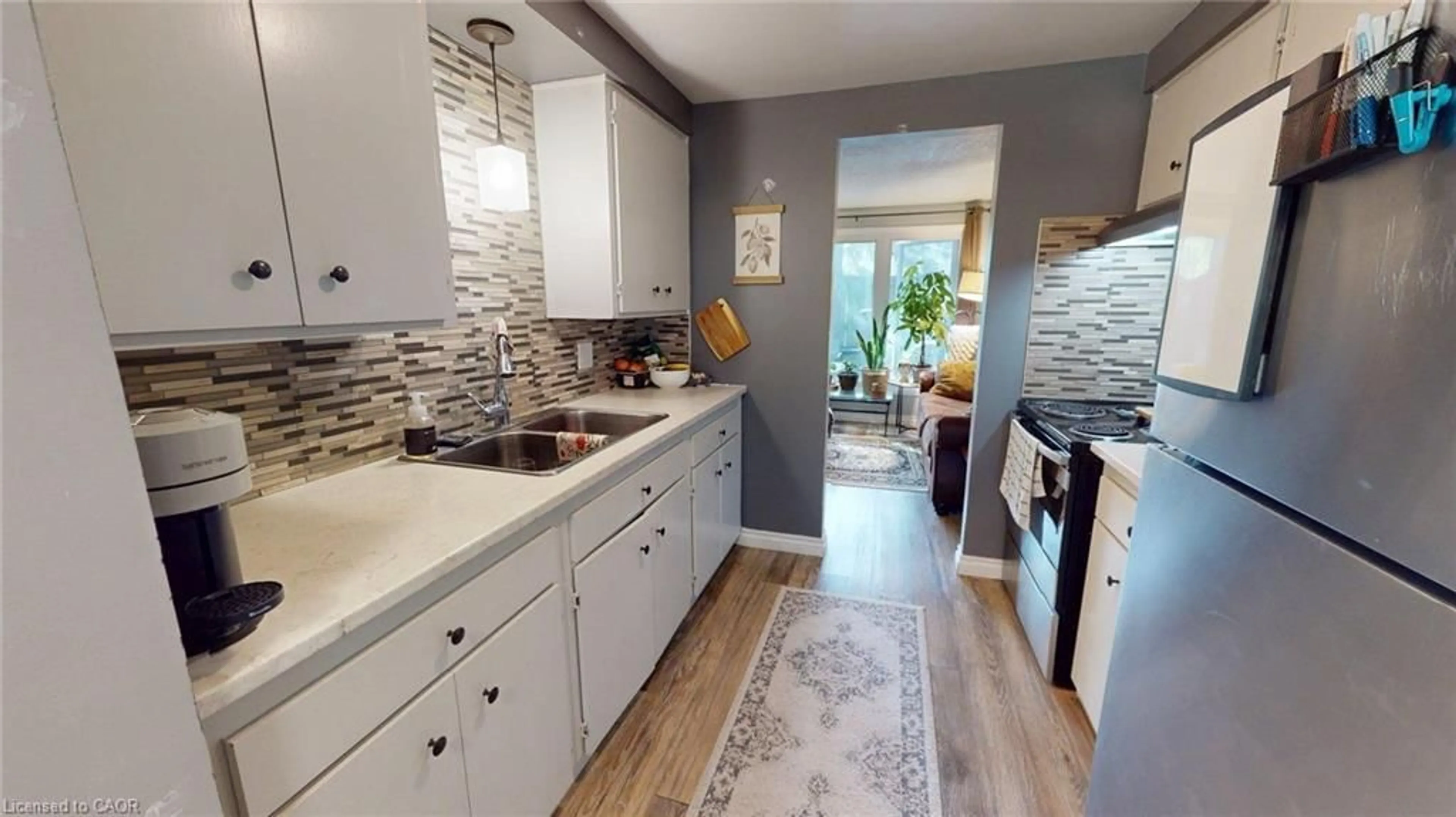 Open concept kitchen, ceramic/tile floor for 91 Avonwood Dr #17, Stratford Ontario N4Z 1B2