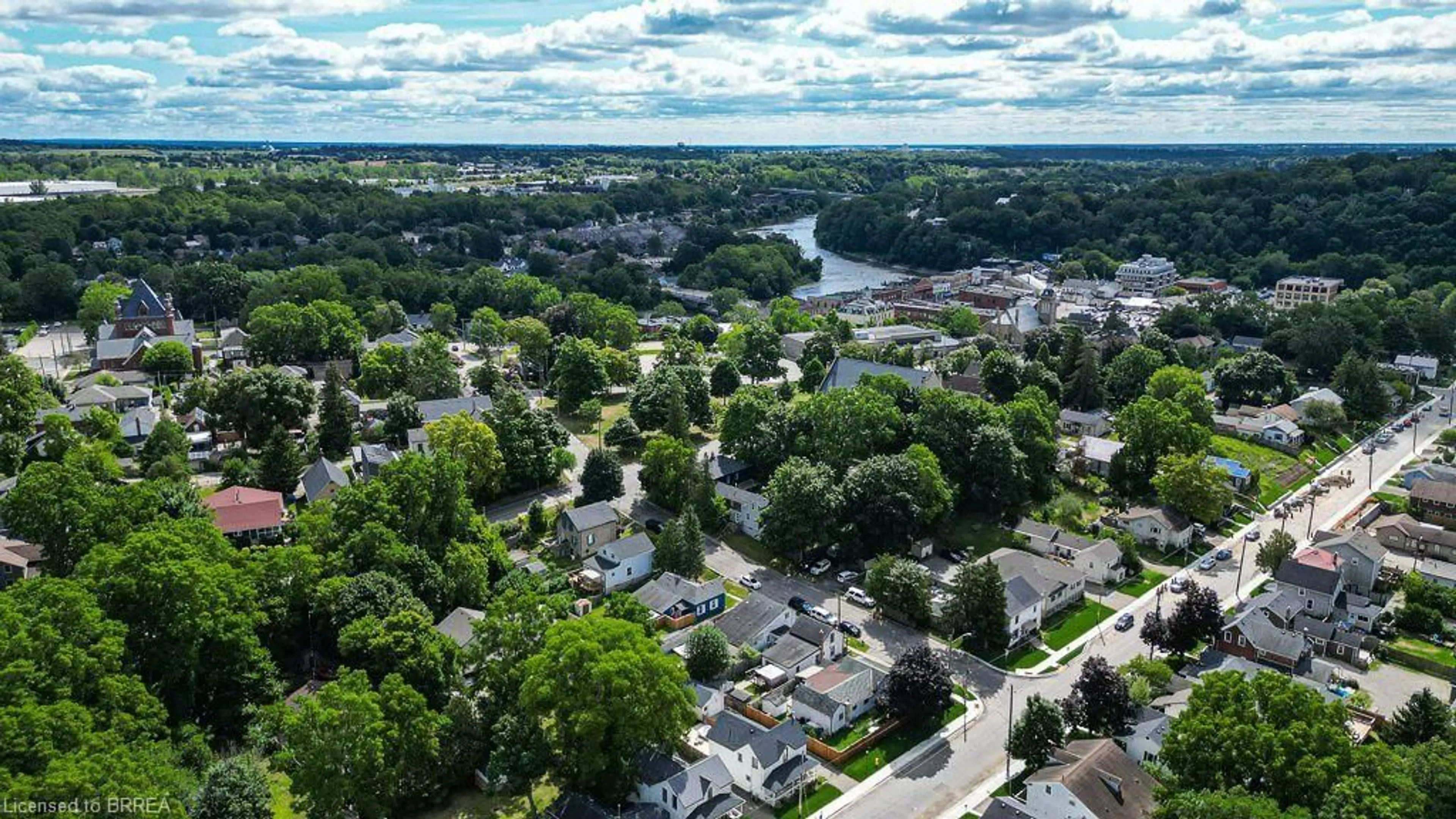 A pic from outside/outdoor area/front of a property/back of a property/a pic from drone, water/lake/river/ocean view for 29 Charlotte St, Paris Ontario N3L 1N3