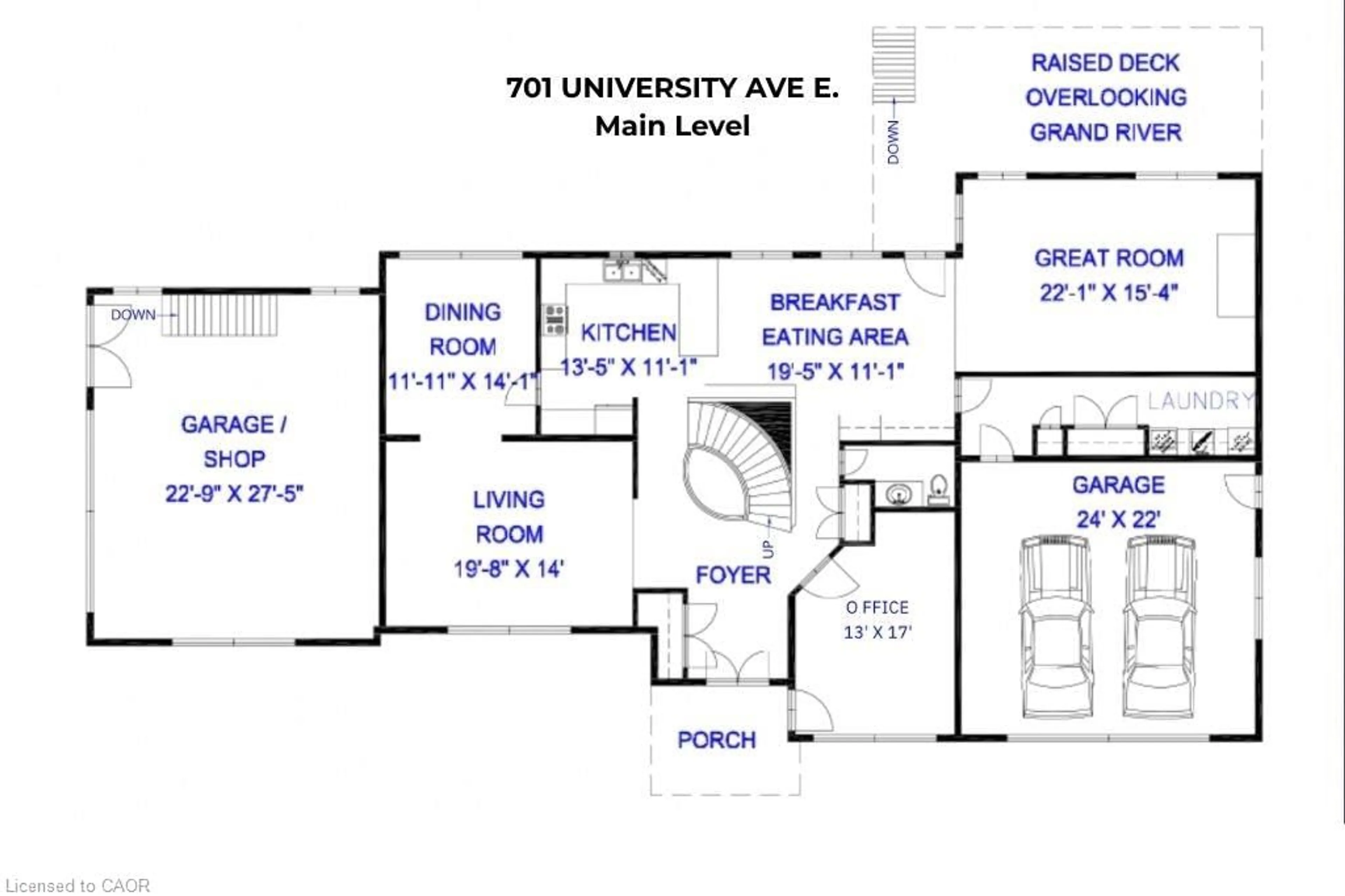 Floor plan for 701 University Ave, Waterloo Ontario N2K 3V1