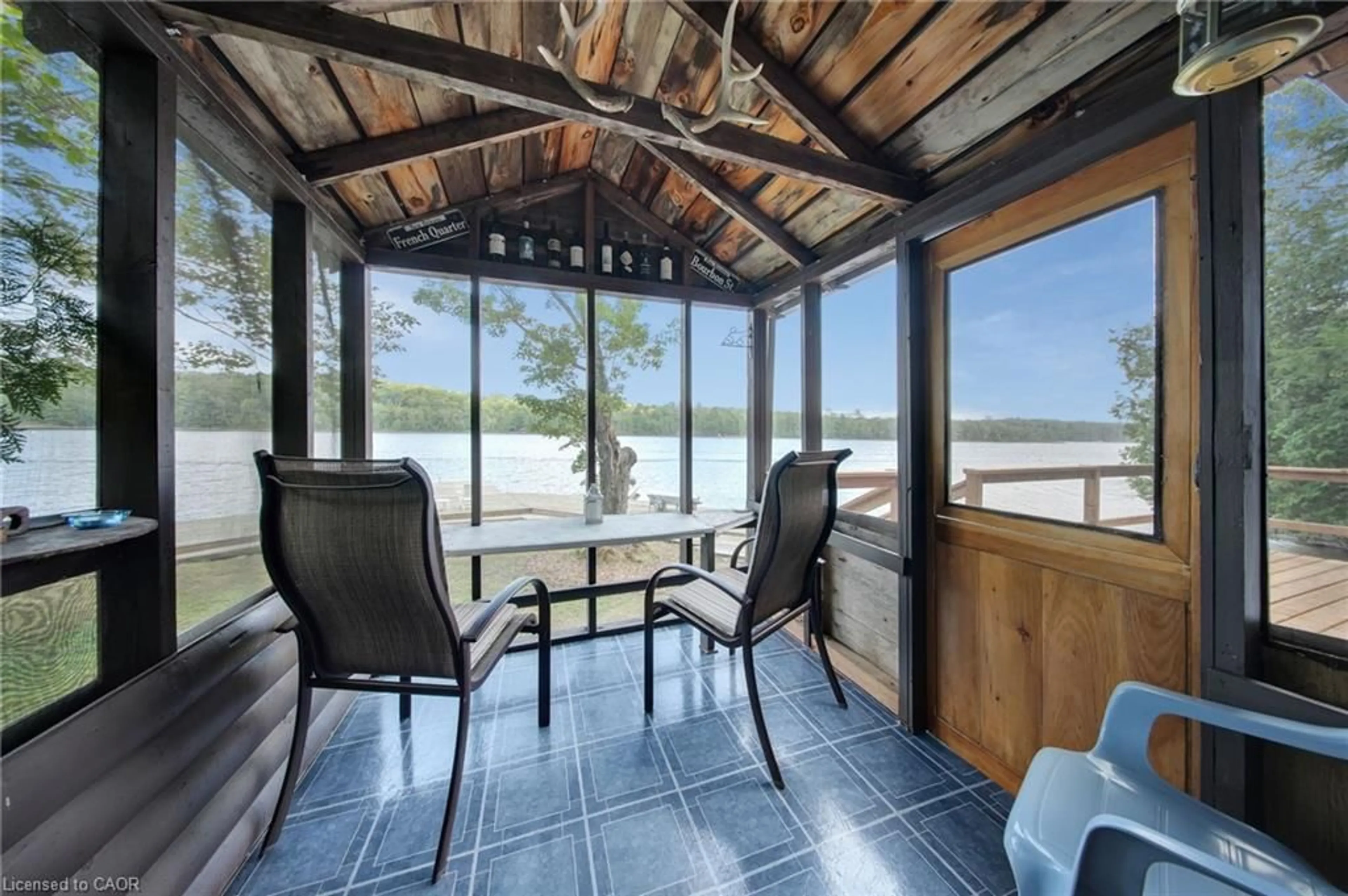 Patio, water/lake/river/ocean view for 2724 Kushog Lake Rd, Haliburton Ontario K0M 1J2