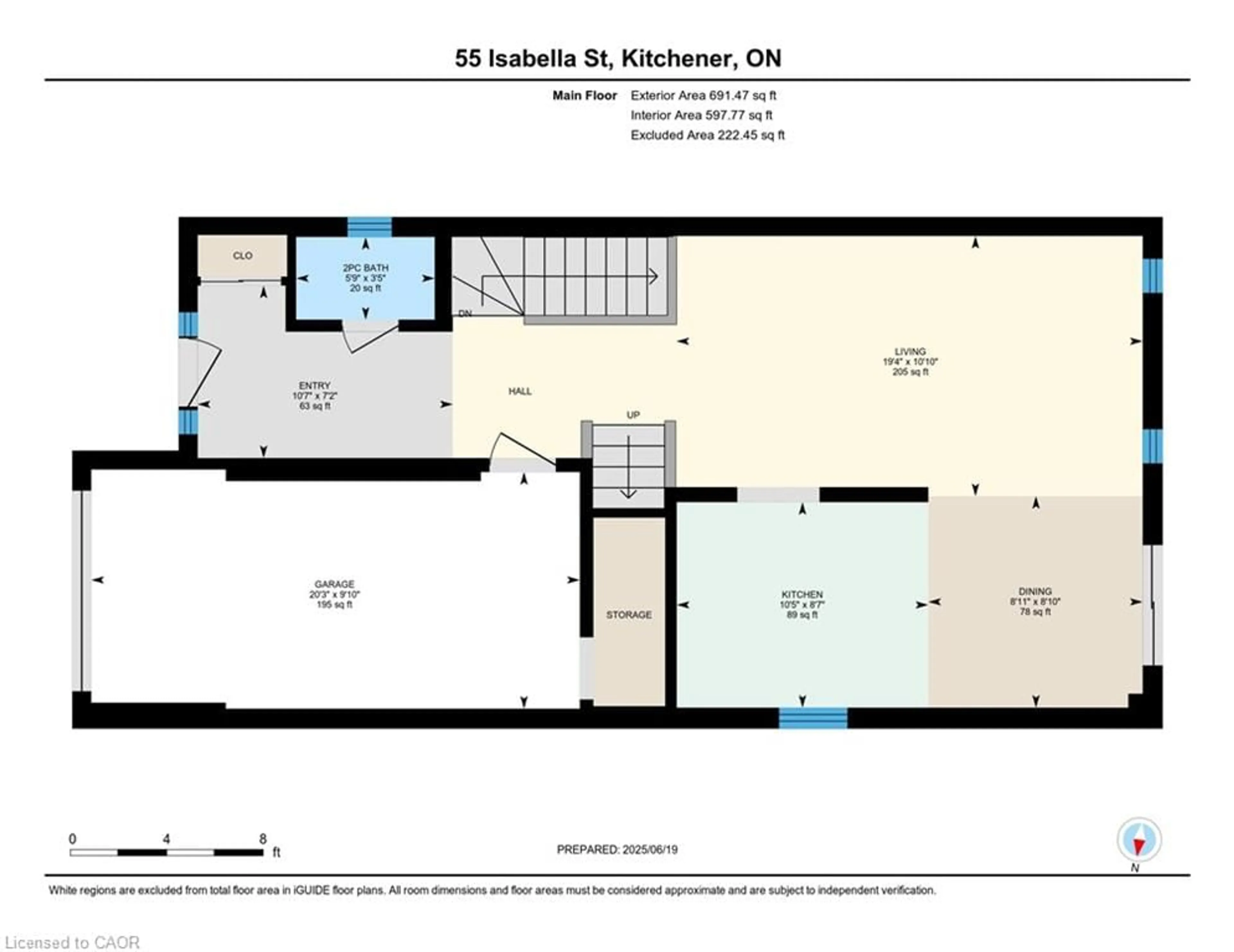 Floor plan for 55 Isabella St, Kitchener Ontario N2E 4J8
