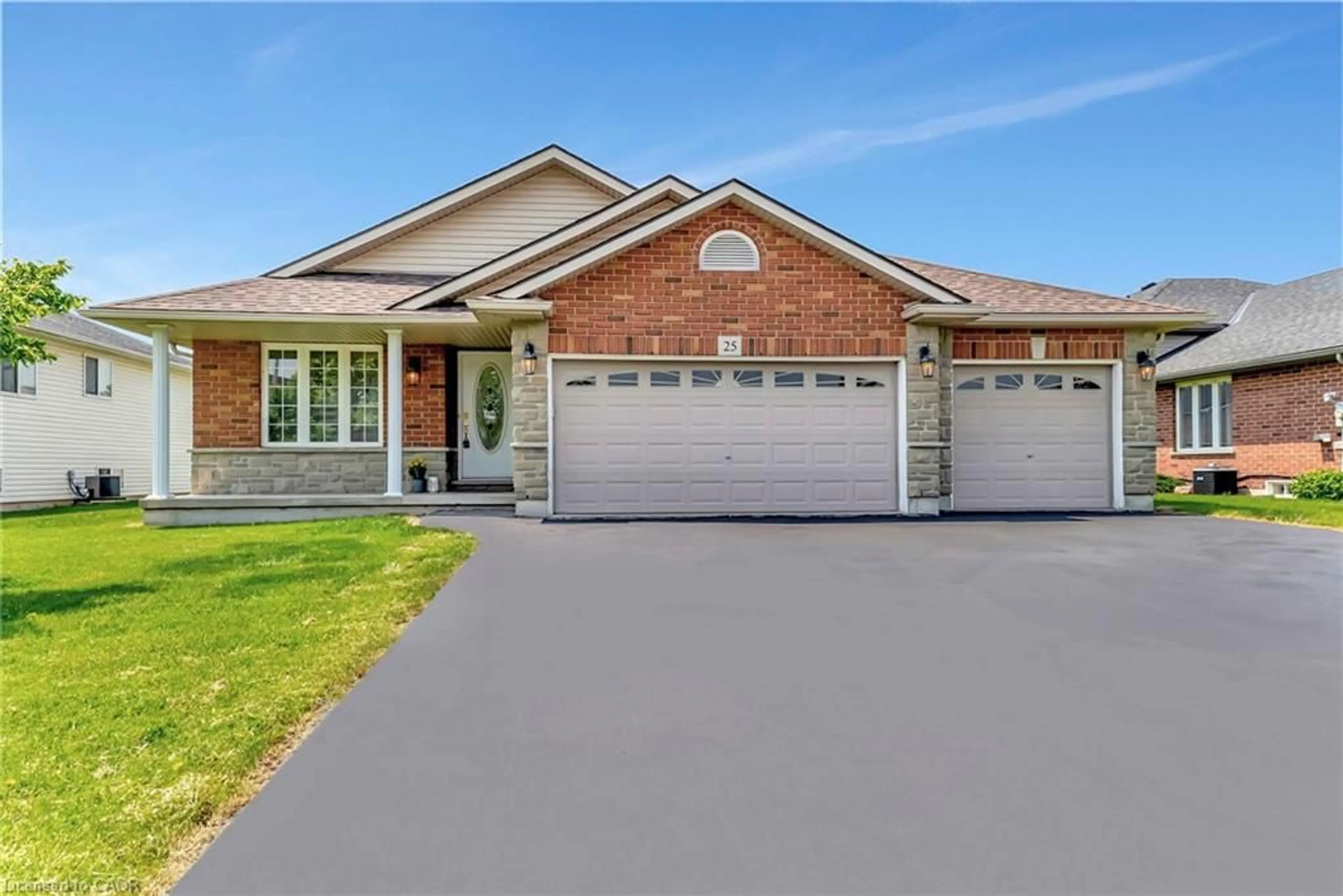 Home with brick exterior material, street for 25 Mapleview Dr, Hagersville Ontario N0A 1H0