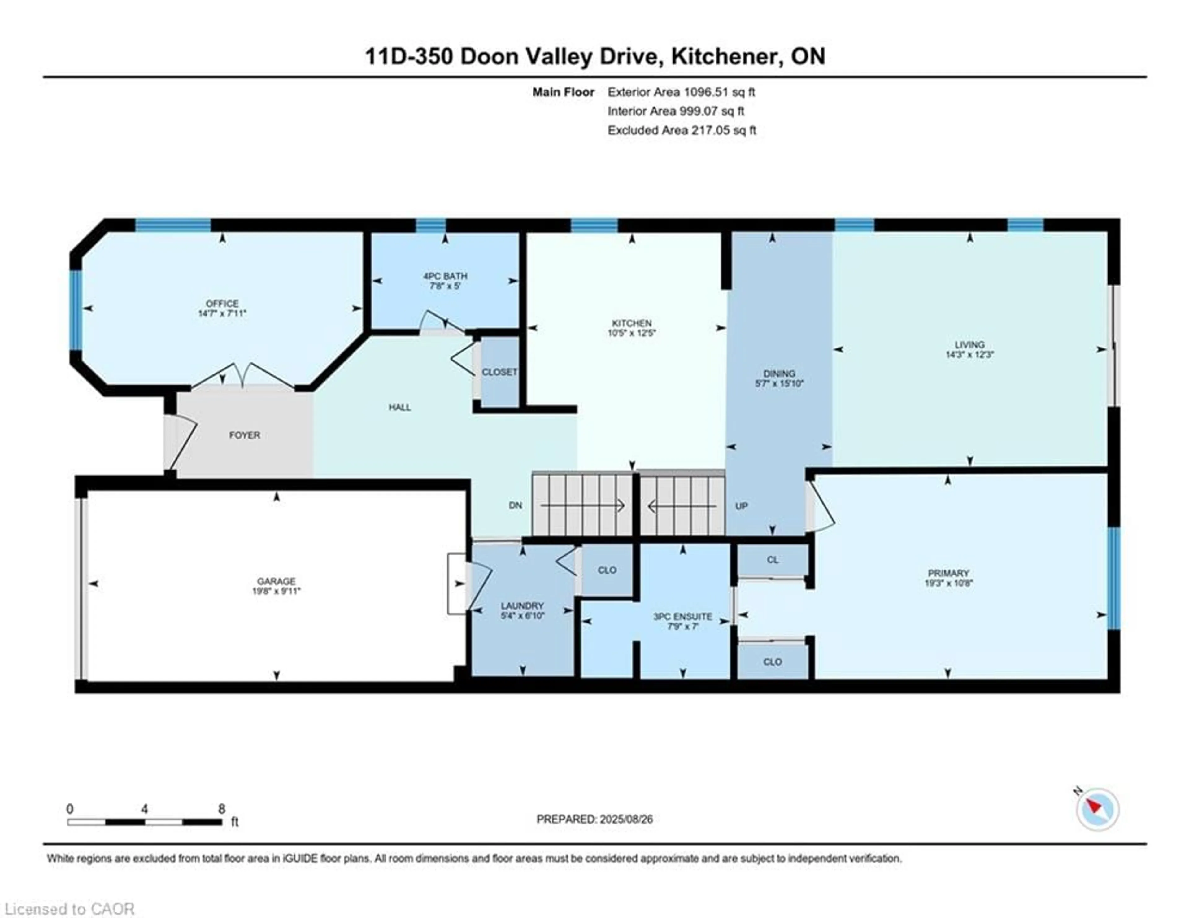 Floor plan for 350 Doon Valley Dr #11D, Kitchener Ontario N2P 2M9