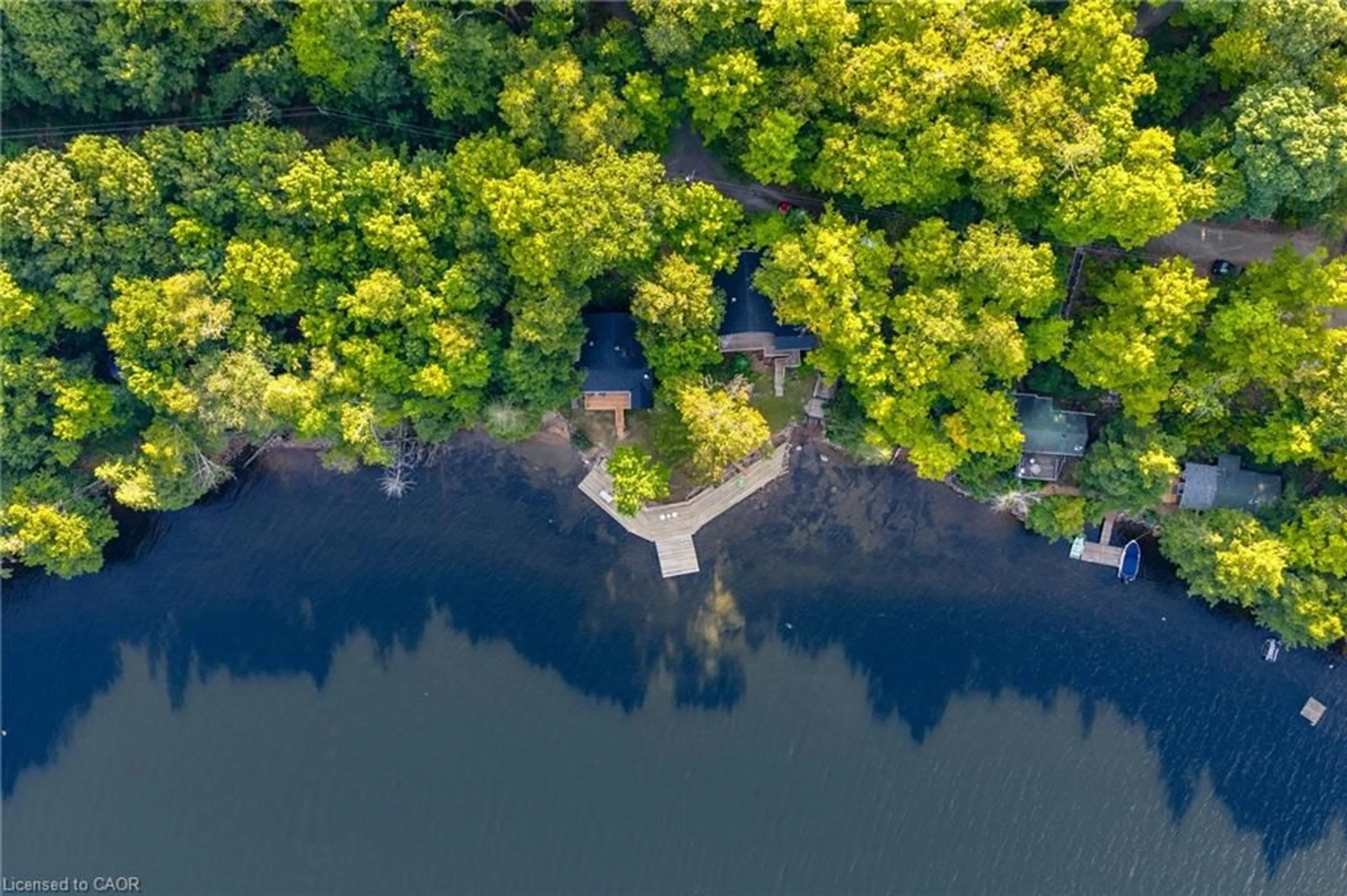 A pic from outside/outdoor area/front of a property/back of a property/a pic from drone, water/lake/river/ocean view for 2724 & 2726 Kushog Lake Rd, Haliburton Ontario K0M 1J2