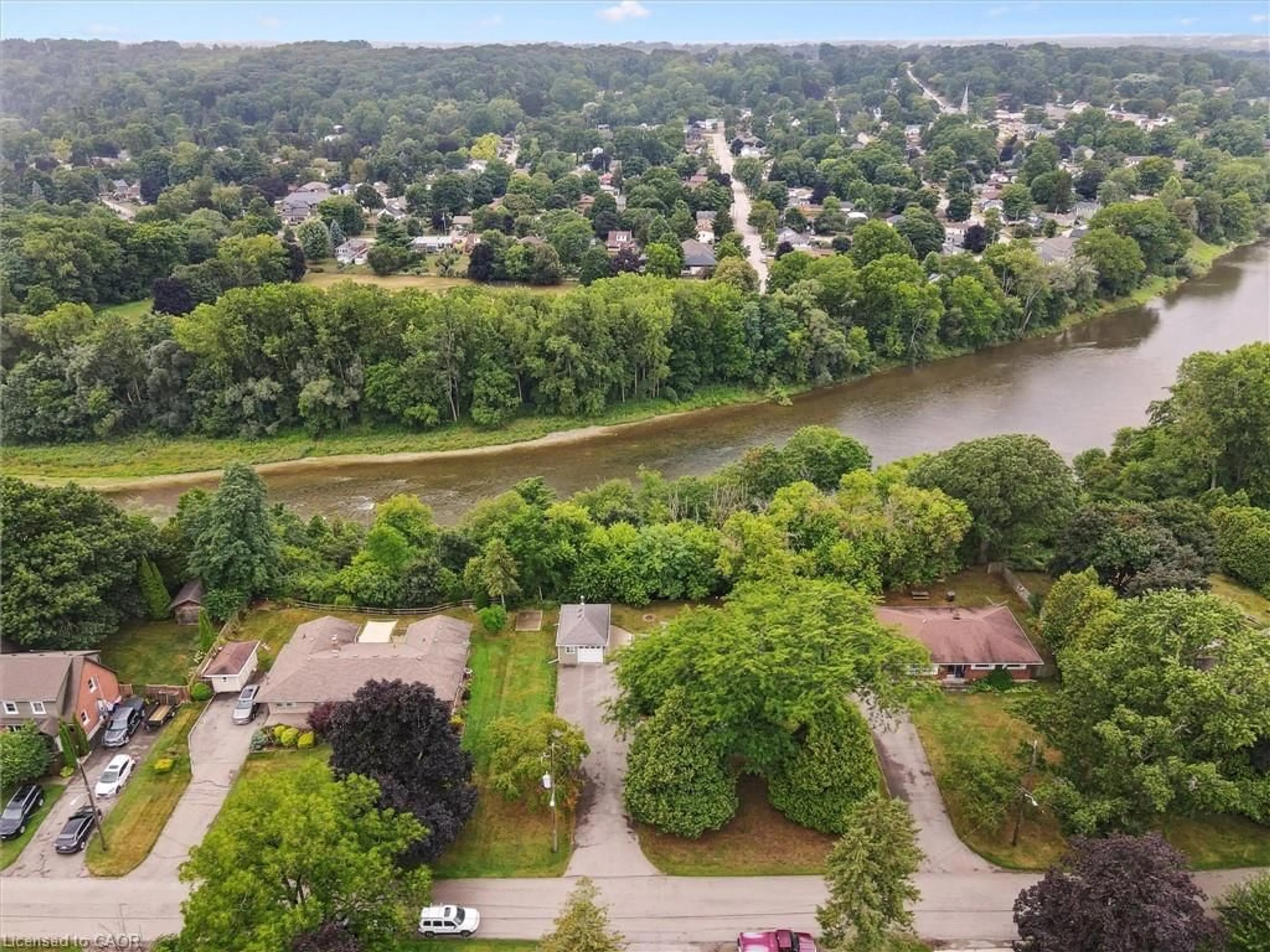 A pic from outside/outdoor area/front of a property/back of a property/a pic from drone, water/lake/river/ocean view for 48 Curtis Ave, Paris Ontario N3L 3J7