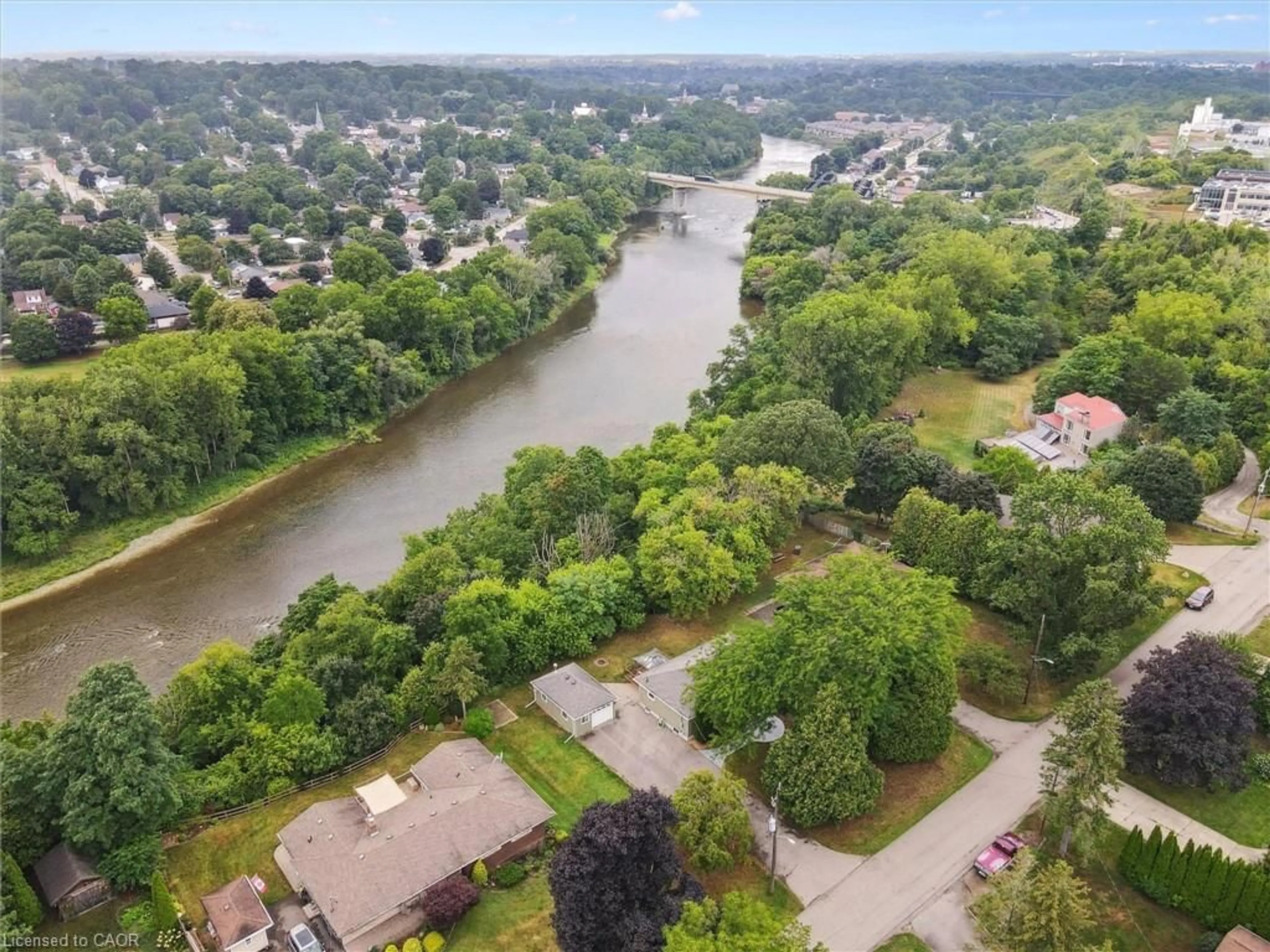 A pic from outside/outdoor area/front of a property/back of a property/a pic from drone, water/lake/river/ocean view for 48 Curtis Ave, Paris Ontario N3L 3J7