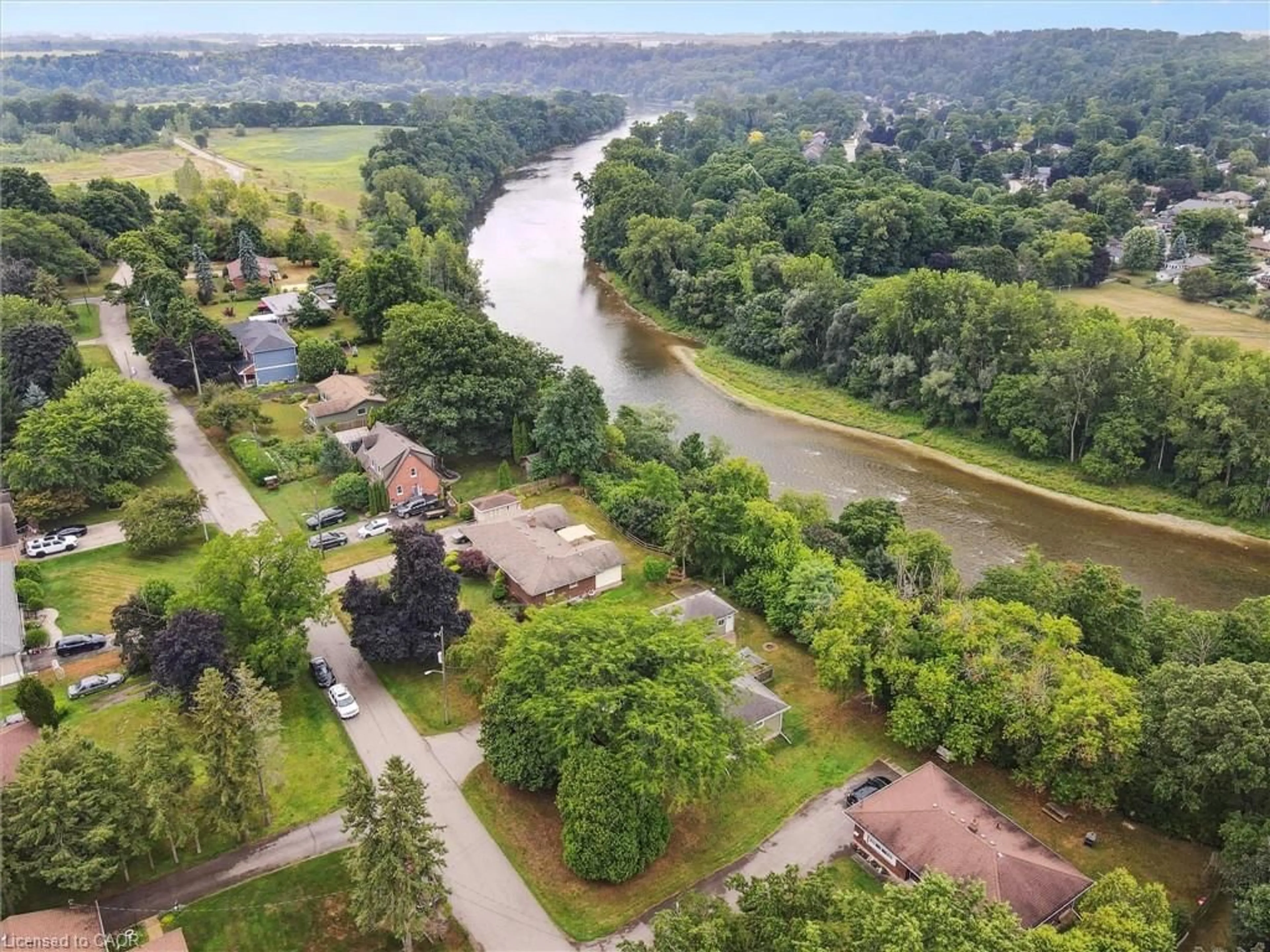 A pic from outside/outdoor area/front of a property/back of a property/a pic from drone, water/lake/river/ocean view for 48 Curtis Ave, Paris Ontario N3L 3J7