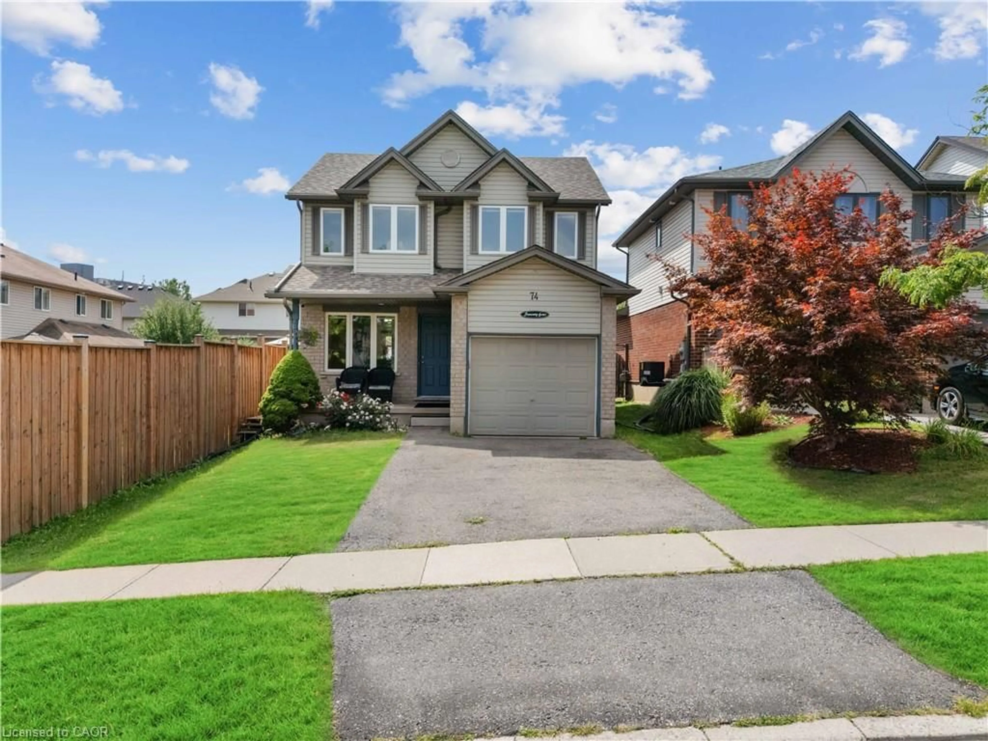 Home with brick exterior material, street for 74 Joshua St, Kitchener Ontario N2C 2T5