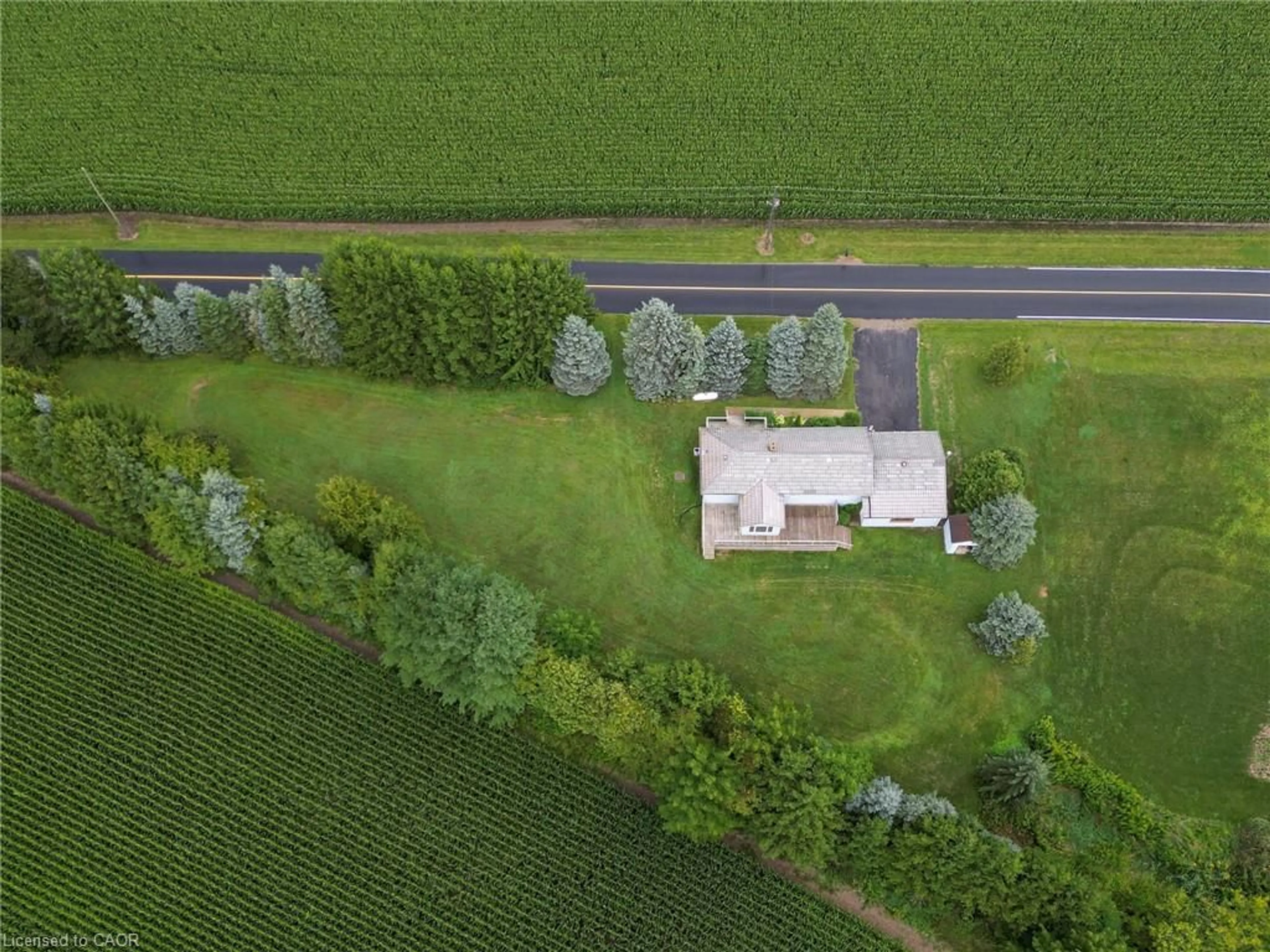 A pic from outside/outdoor area/front of a property/back of a property/a pic from drone, street for 35383 Lake Line, Southwold Ontario N5L 1J1