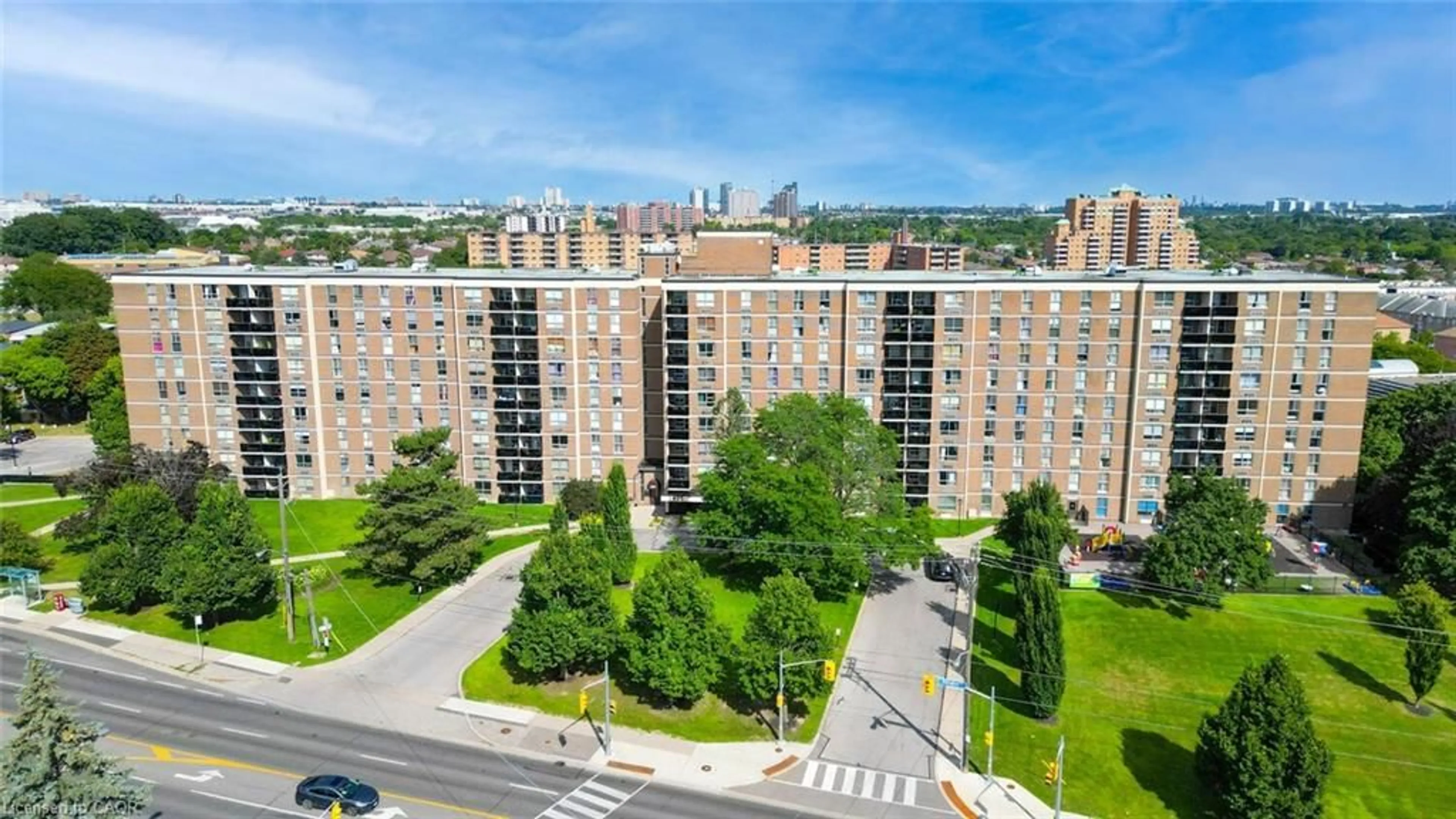 A pic from outside/outdoor area/front of a property/back of a property/a pic from drone, city buildings view from balcony for 2825 Islington Ave #503, Toronto Ontario M9L 2K1