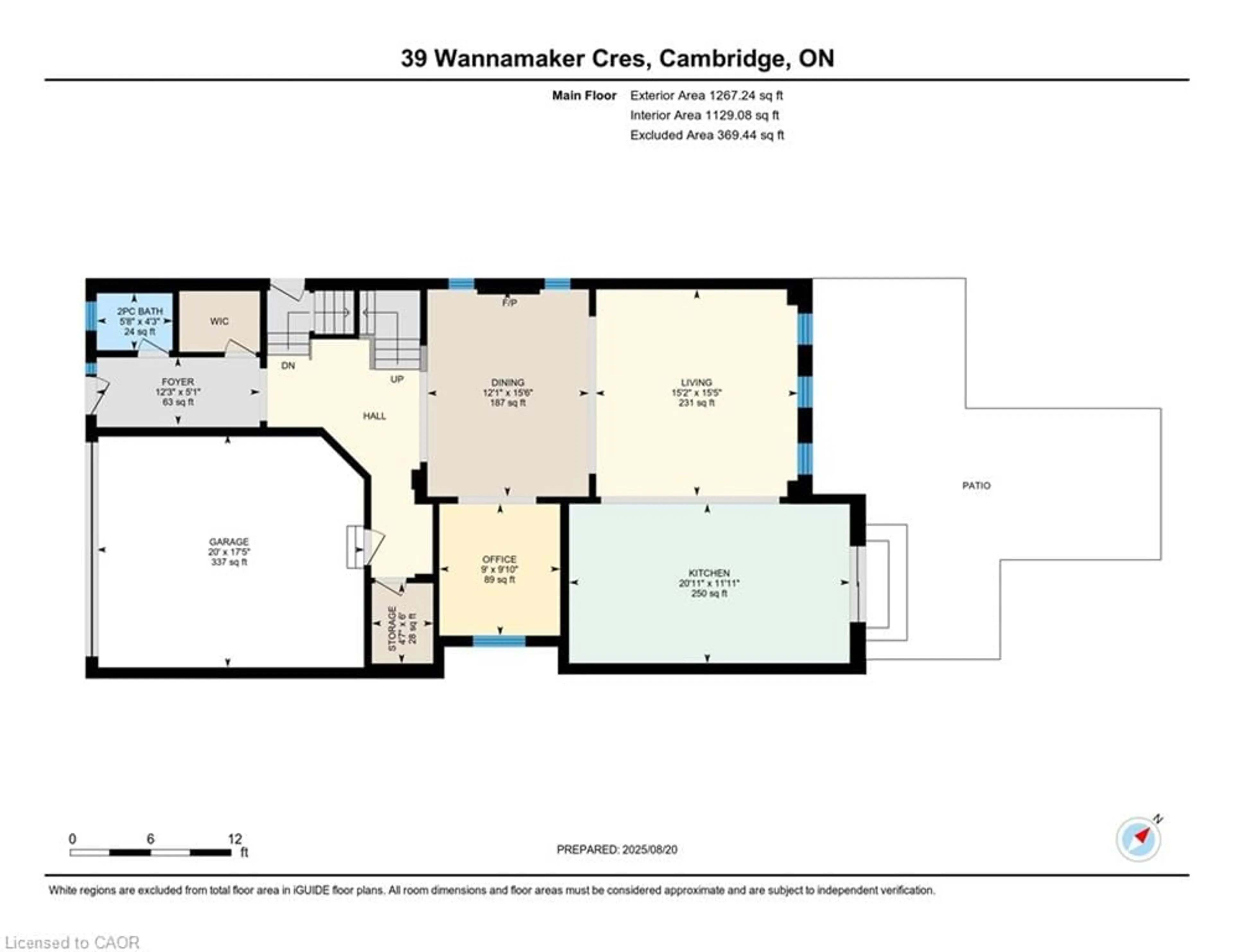 Floor plan for 39 Wannamaker Crescent, Cambridge Ontario N3E 0C5
