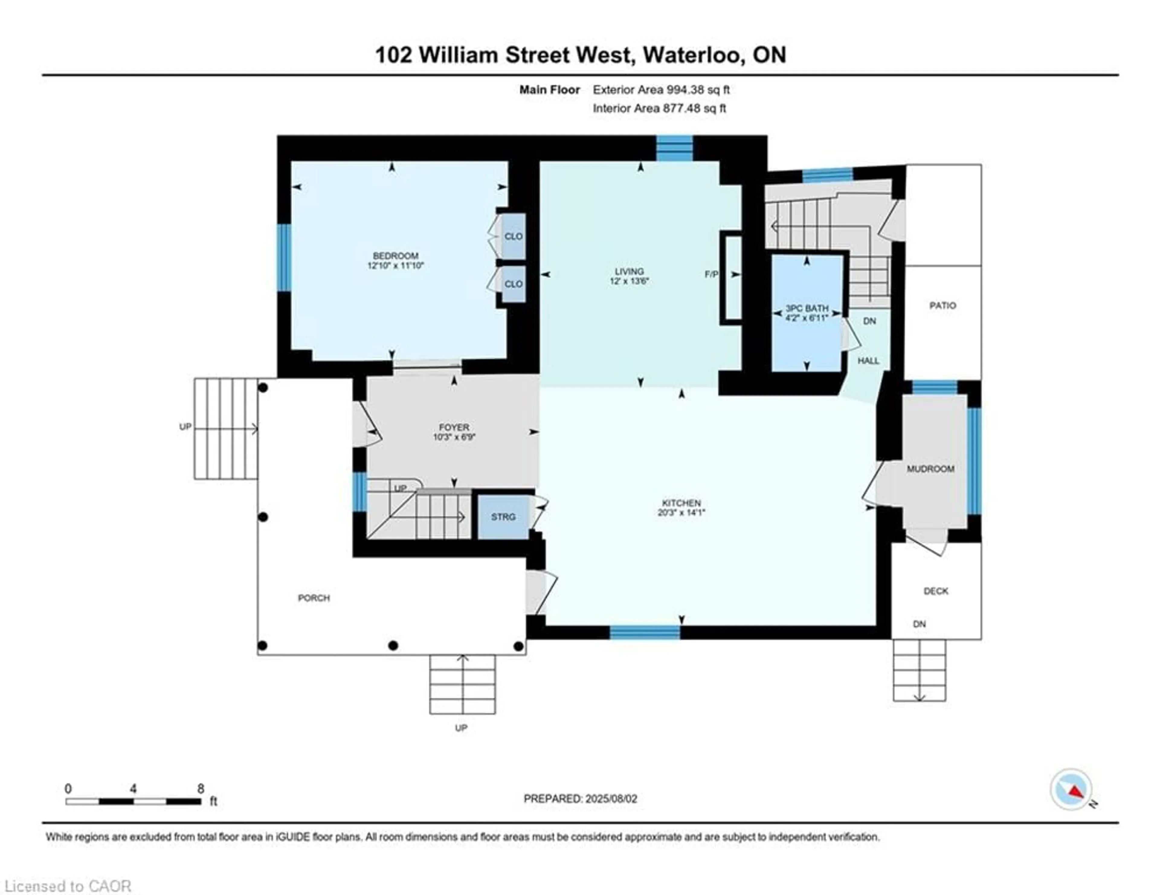 Floor plan for 102 William St, Waterloo Ontario N2L 1J9