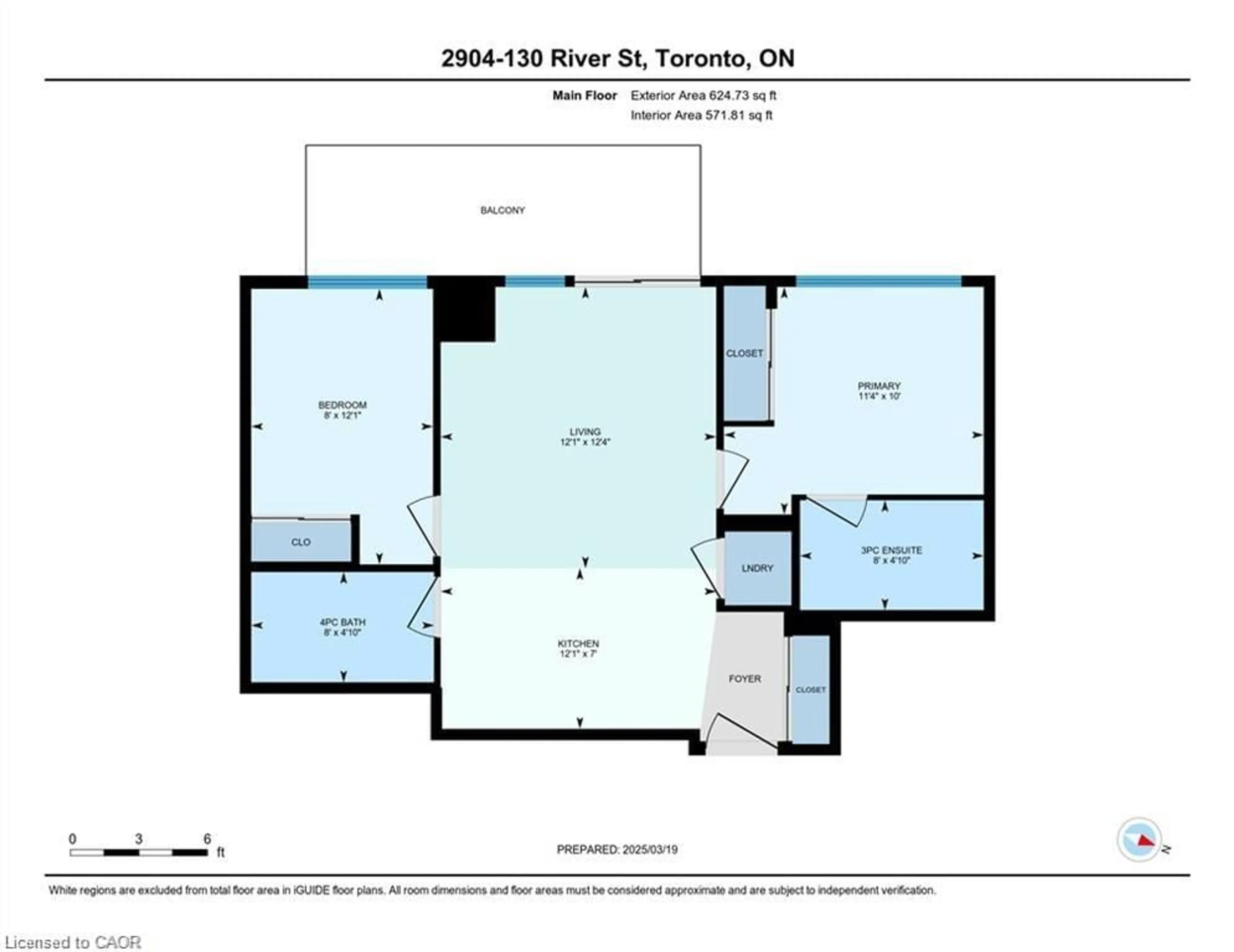 Floor plan for 130 River St #2904, Toronto Ontario M5A 0R8