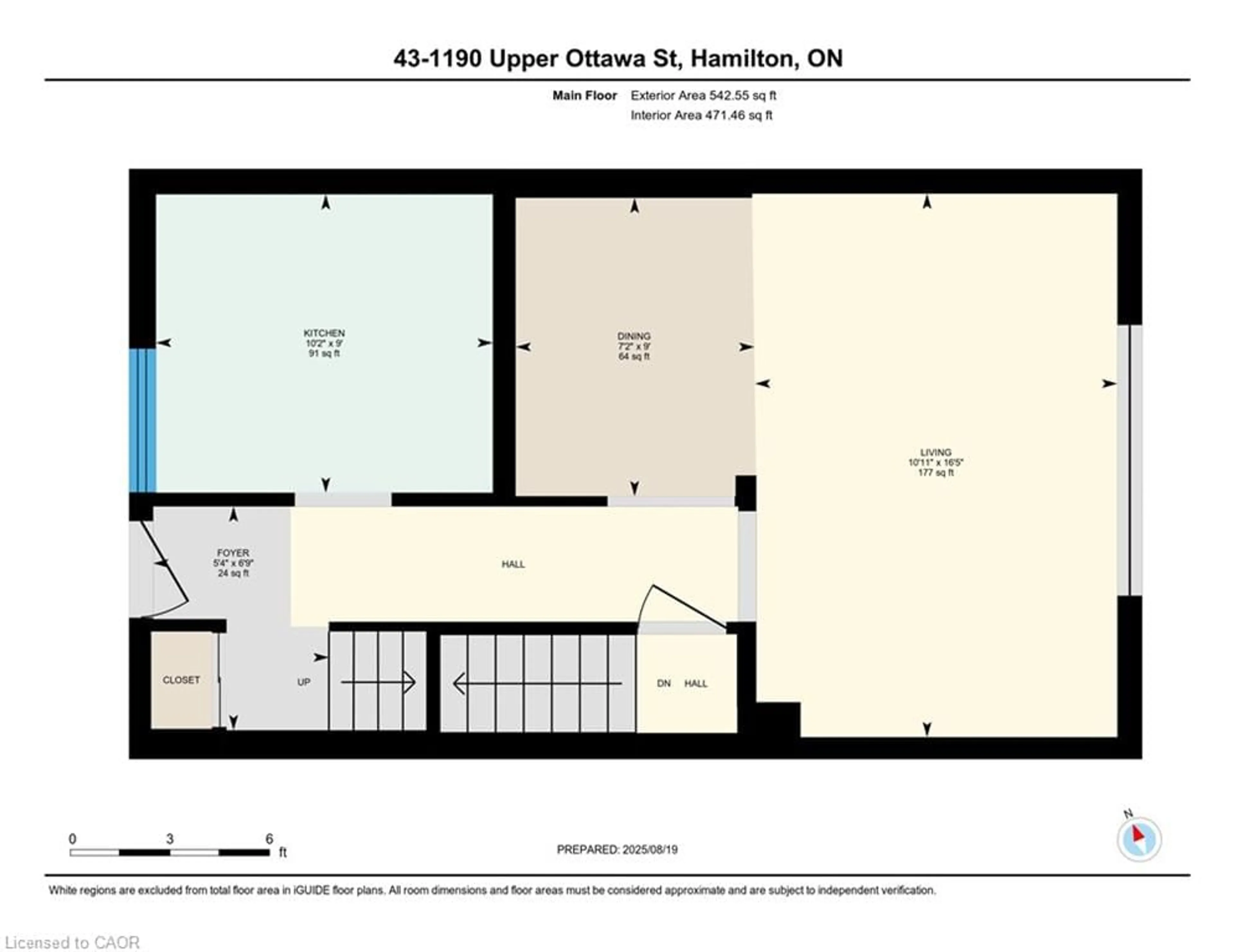 Floor plan for 1190 Upper Ottawa St #43, Hamilton Ontario L8W 1T8