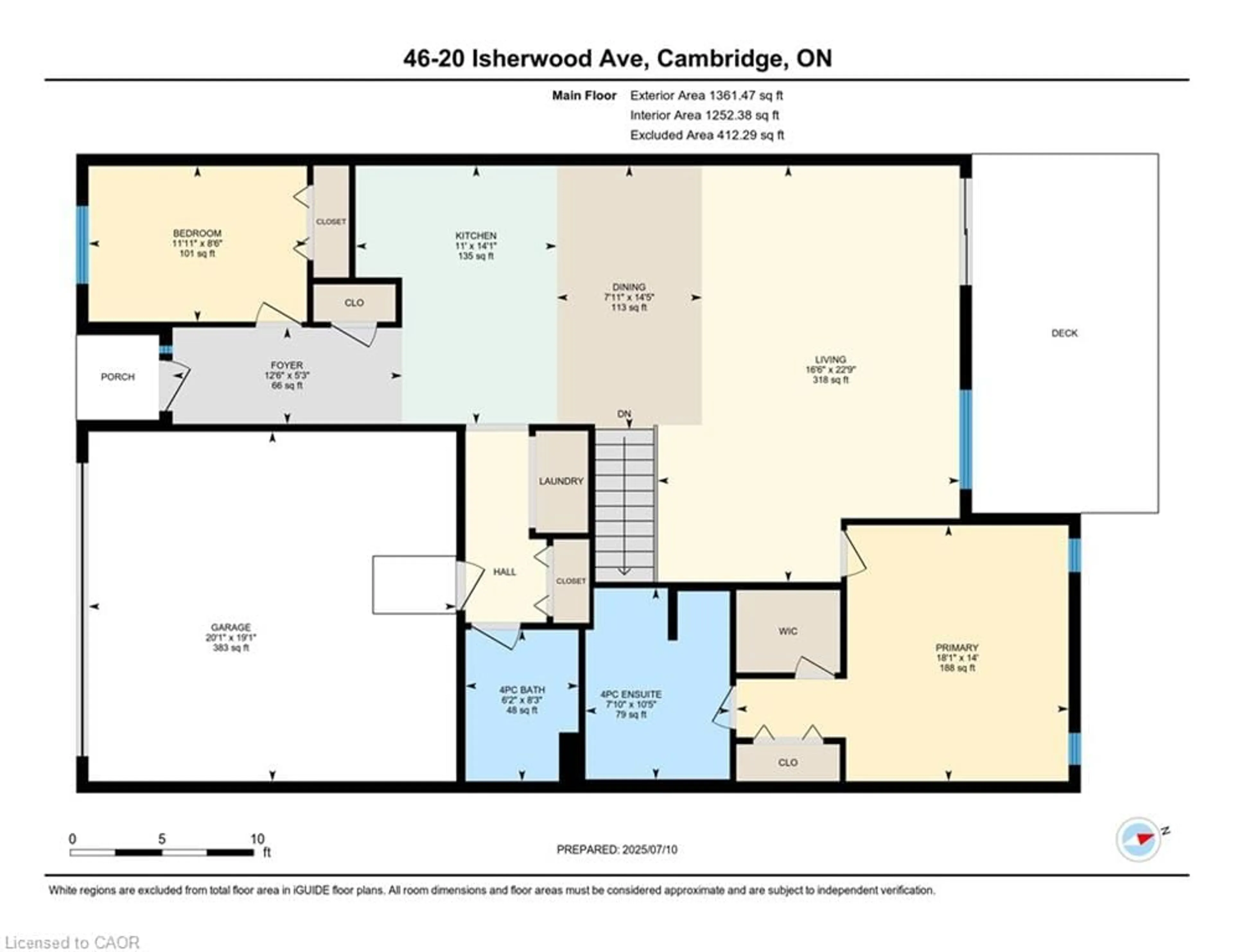 Floor plan for 20 Isherwood Ave #46, Cambridge Ontario N1R 8P9