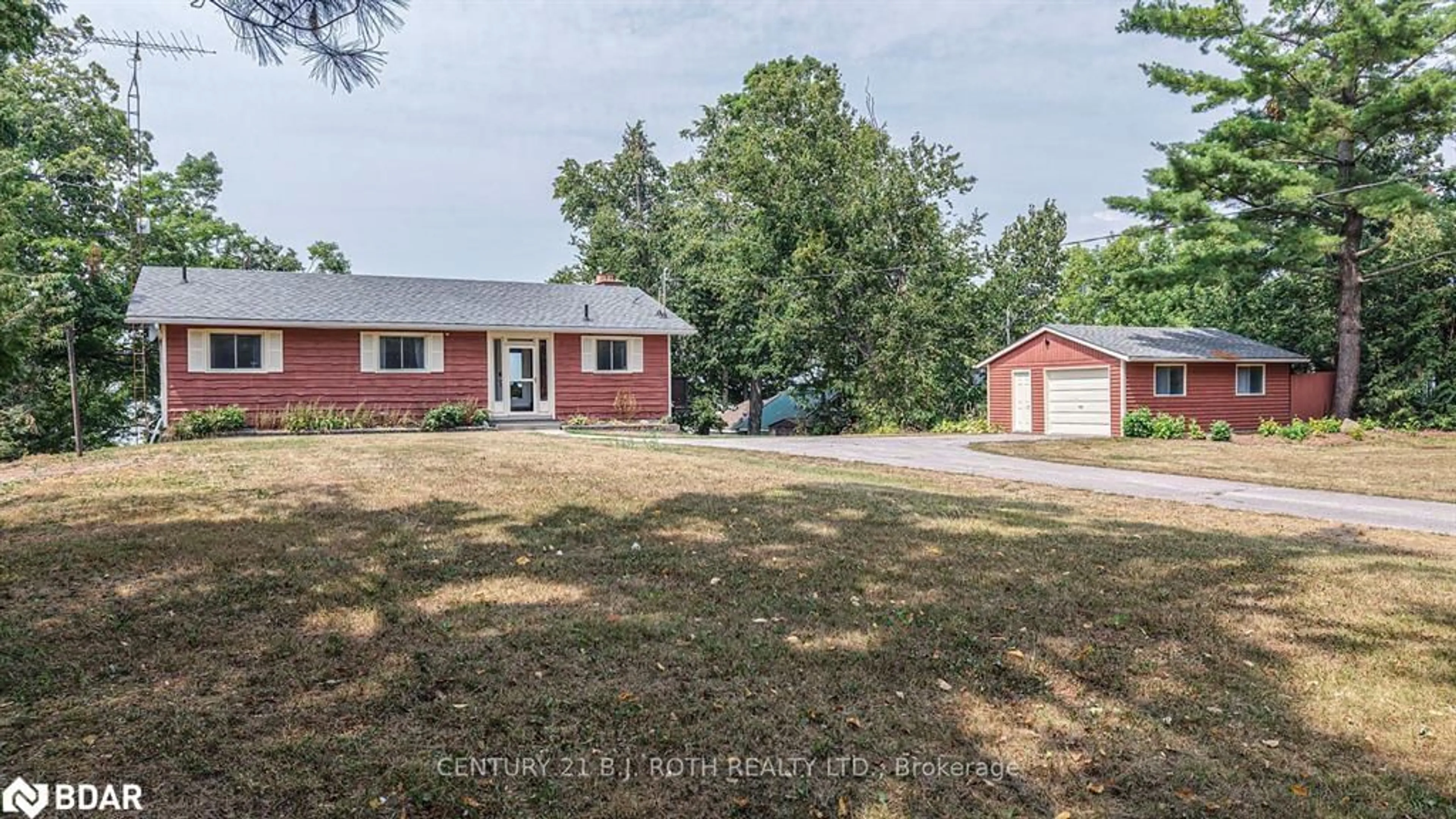 A pic from outside/outdoor area/front of a property/back of a property/a pic from drone, street for 71 Campbell Beach Road, Kawartha Lakes Ontario L0K 1B0
