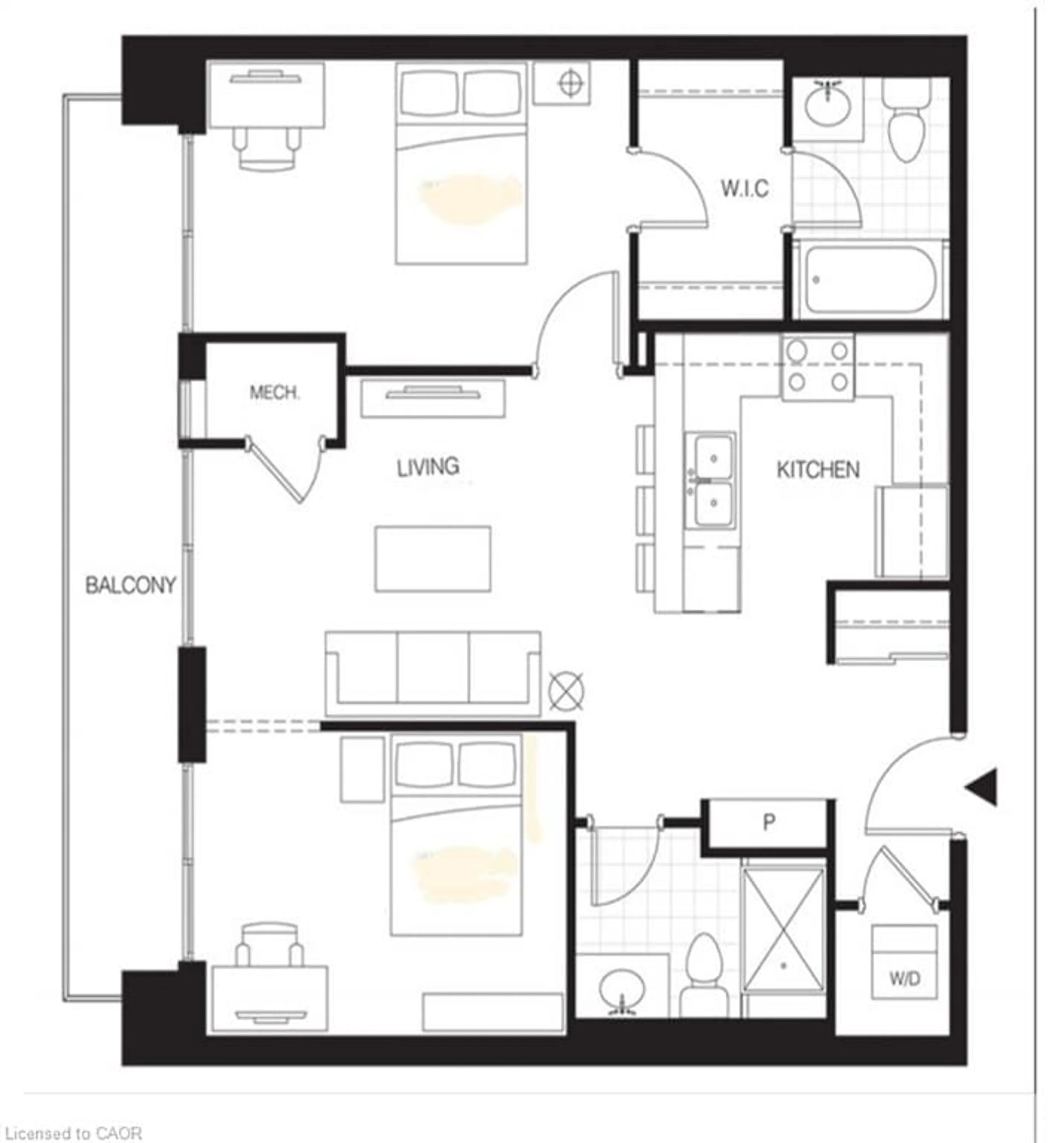 Floor plan for 62 Balsam St #H505, Waterloo Ontario N2L 3H2