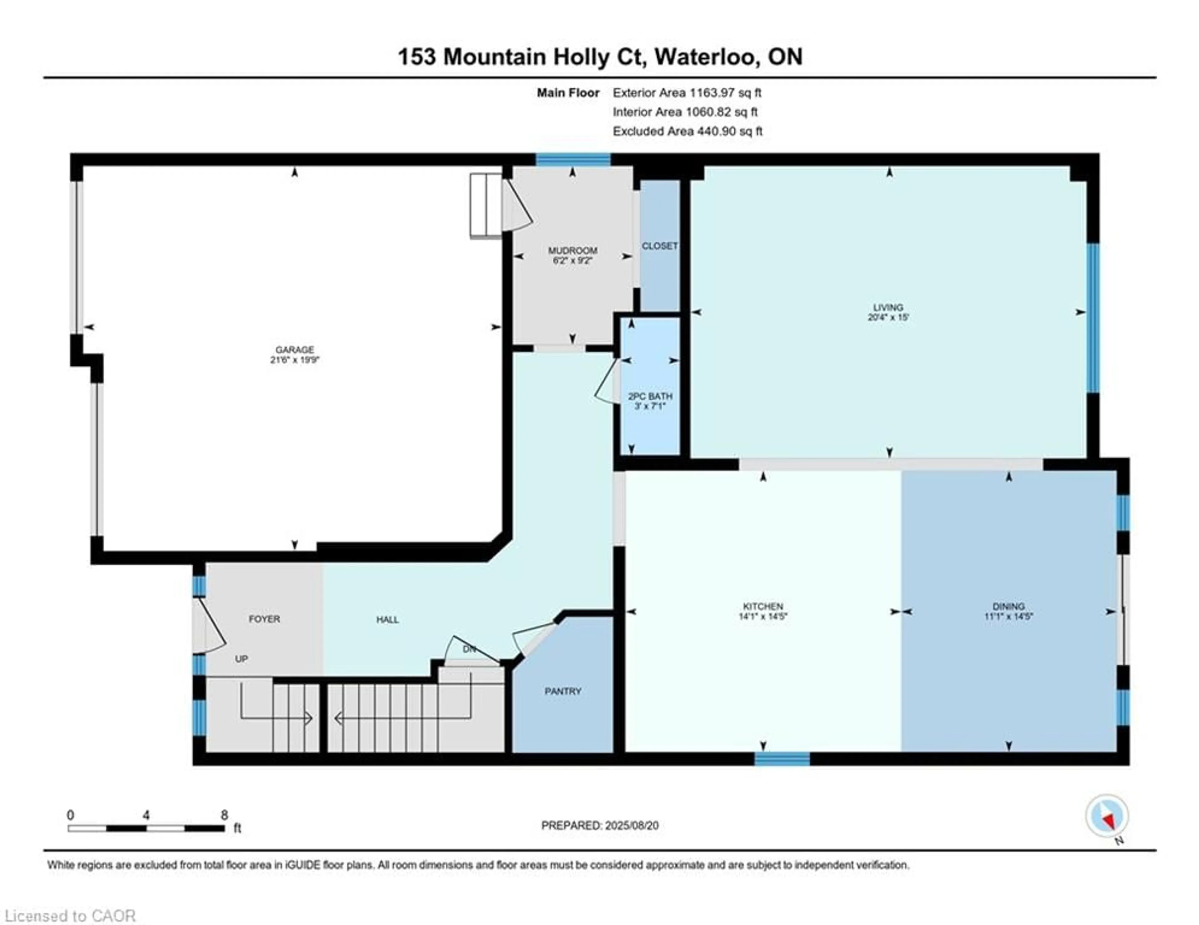 Floor plan for 153 Mountain Holly Ct, Waterloo Ontario N2V 0E1