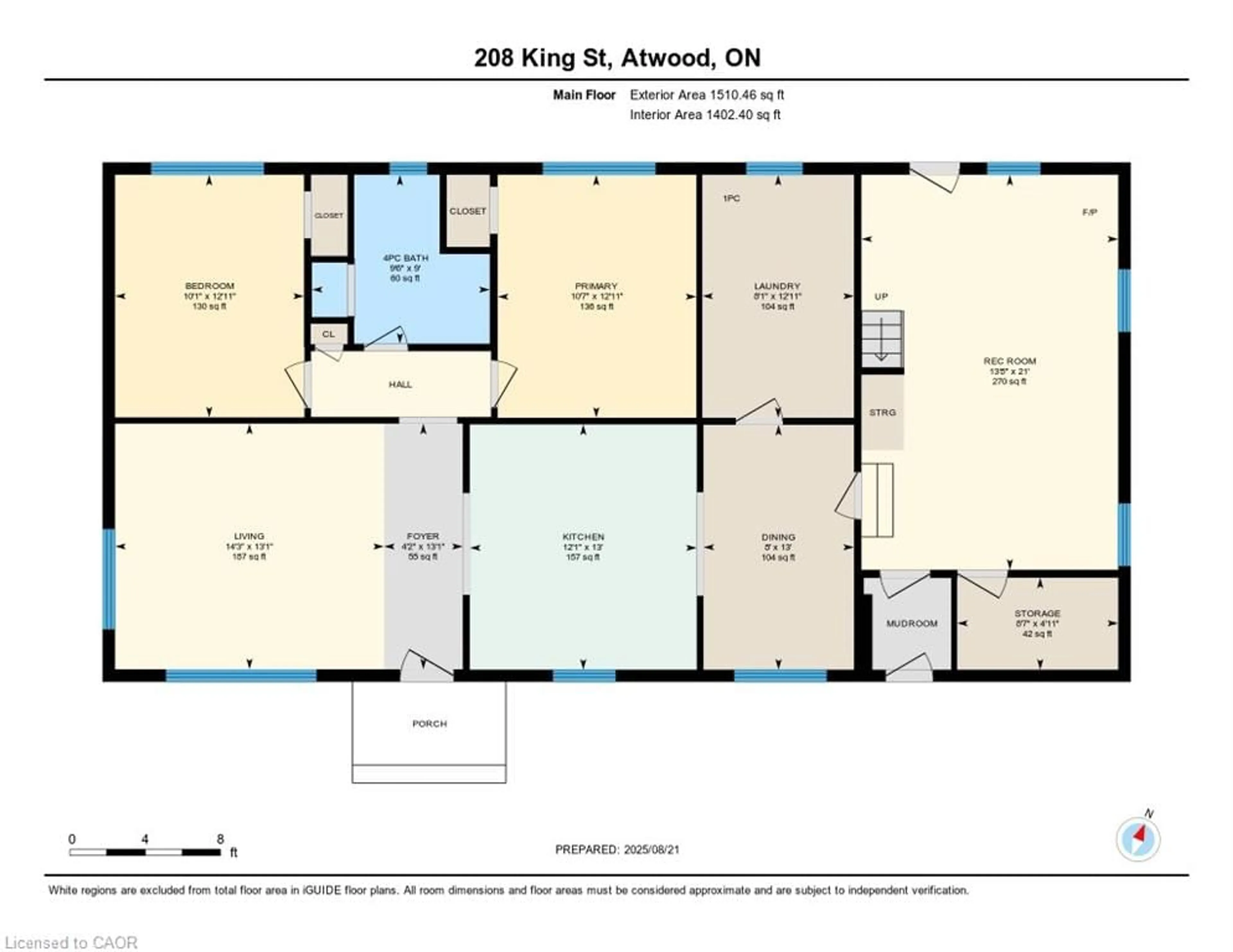 Floor plan for 208 King St, Atwood Ontario N0G 1B0