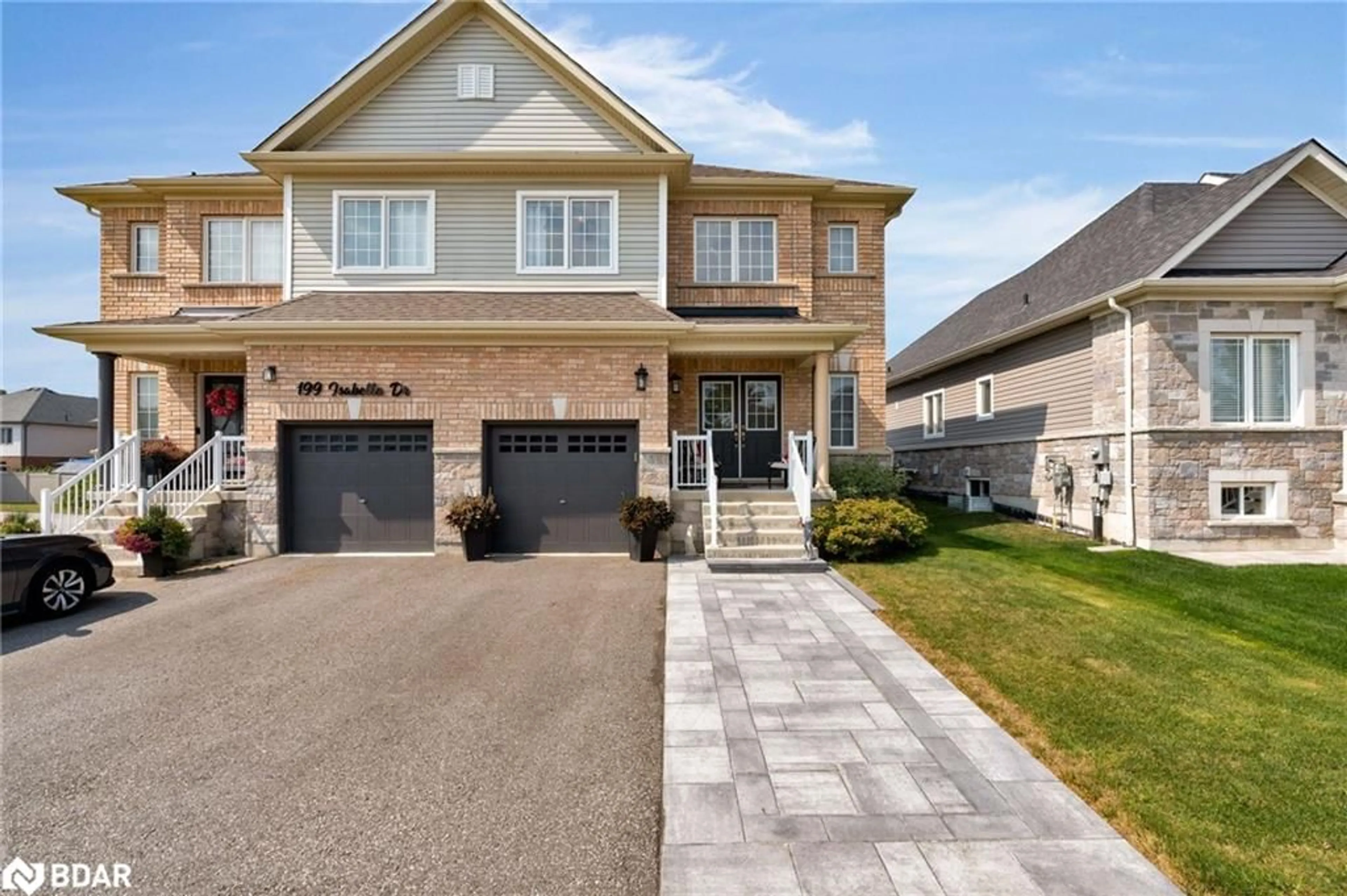 Home with brick exterior material, street for 197 Isabella Drive Dr, Orillia Ontario L3V 8K7