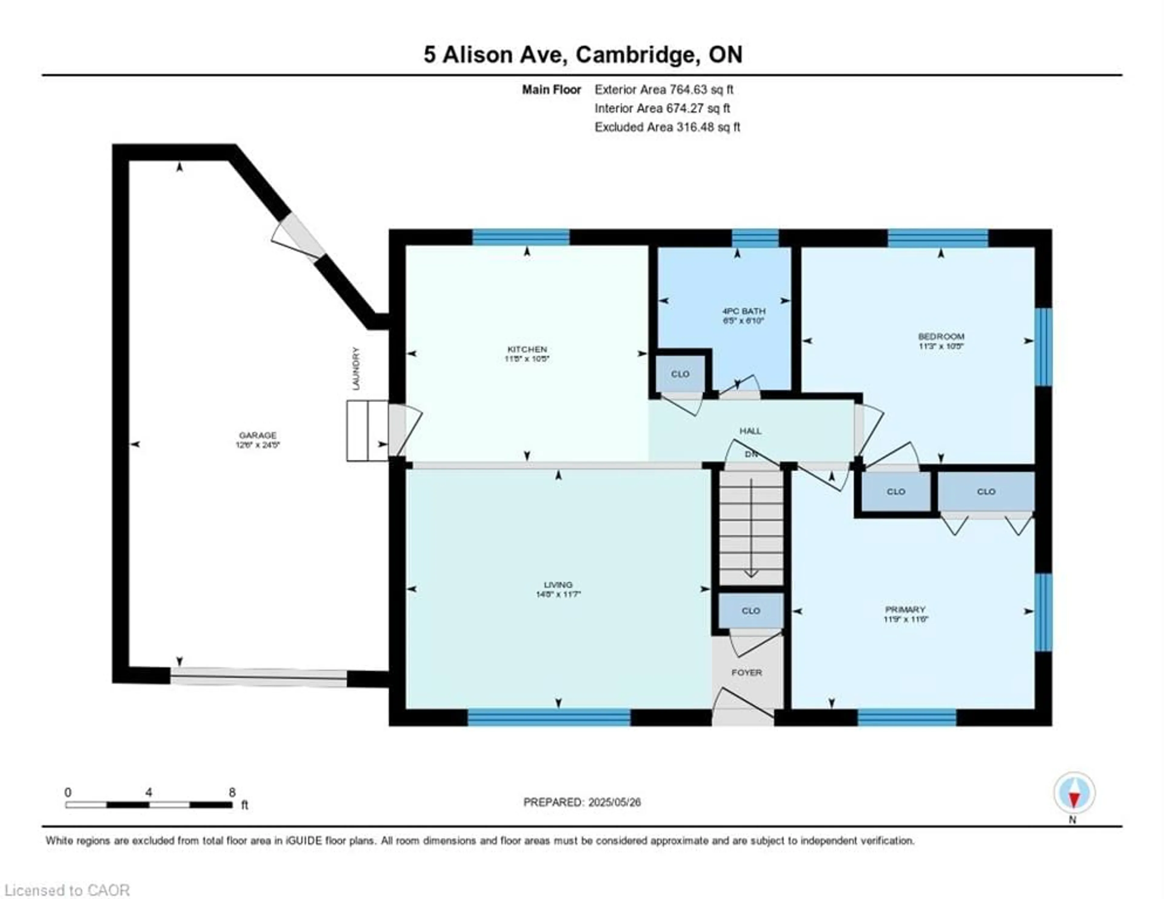 Floor plan for 5 Alison Ave, Cambridge Ontario N1R 1M8