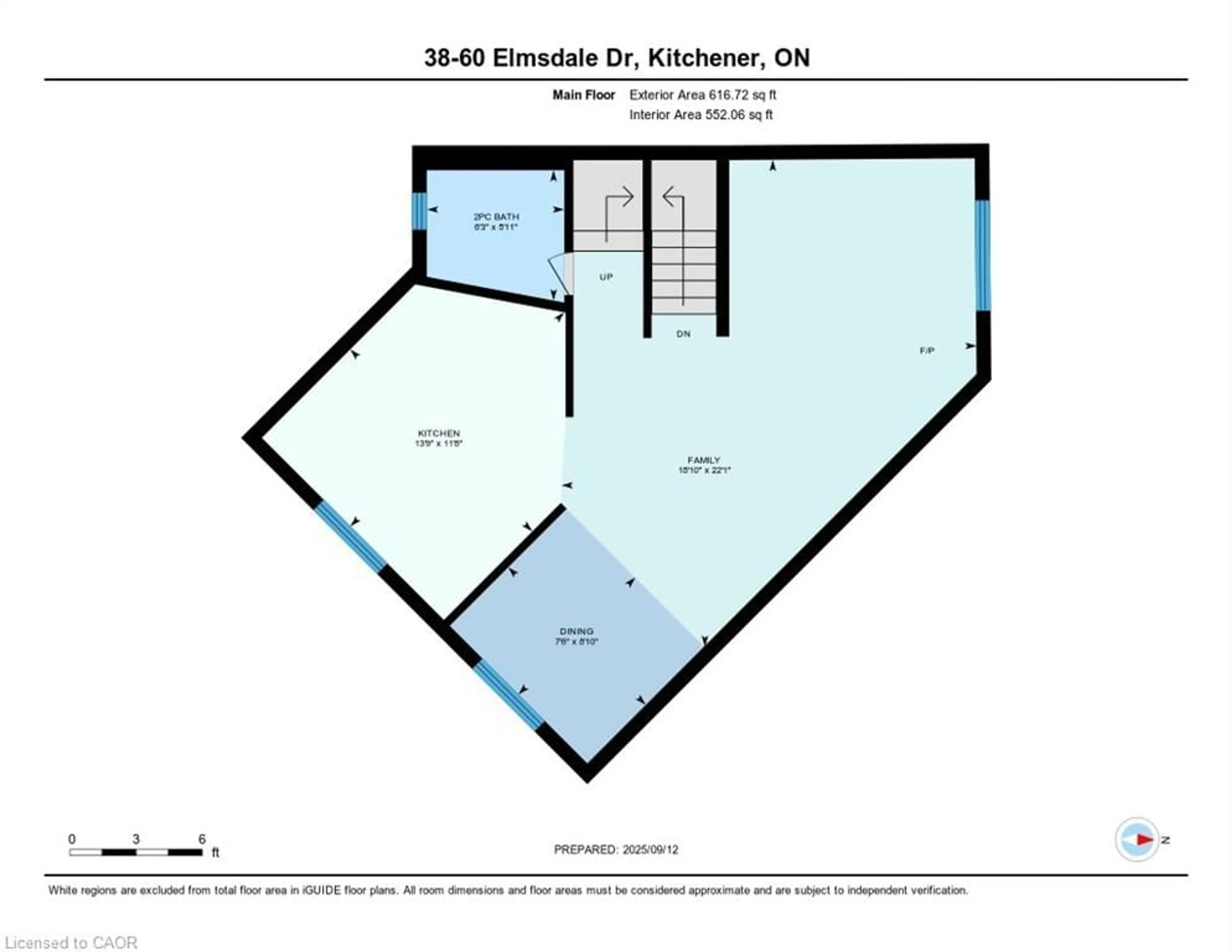Floor plan for 60 Elmsdale Dr #38, Kitchener Ontario N2E 2G4