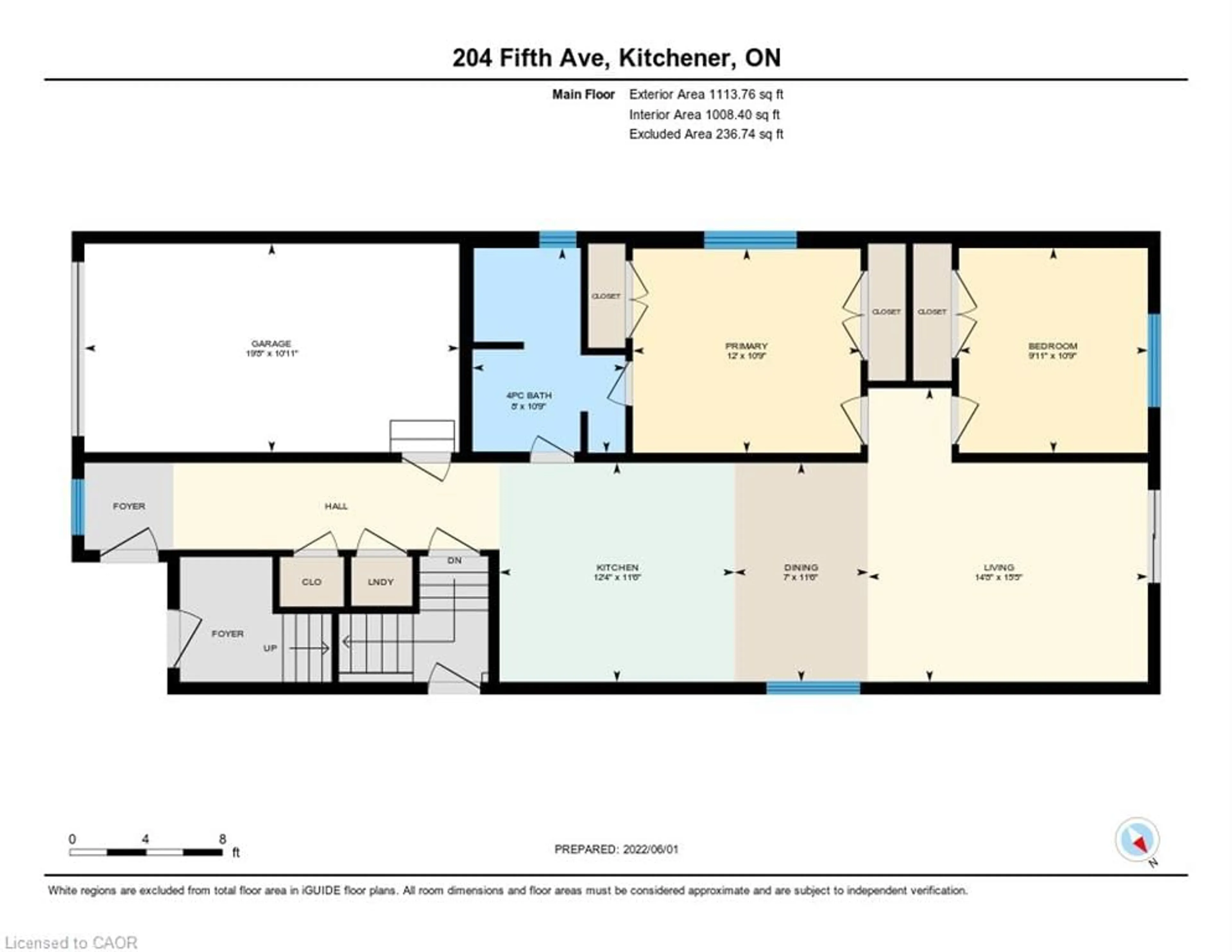 Floor plan for 204 Fifth Ave, Kitchener Ontario N2C 1P7