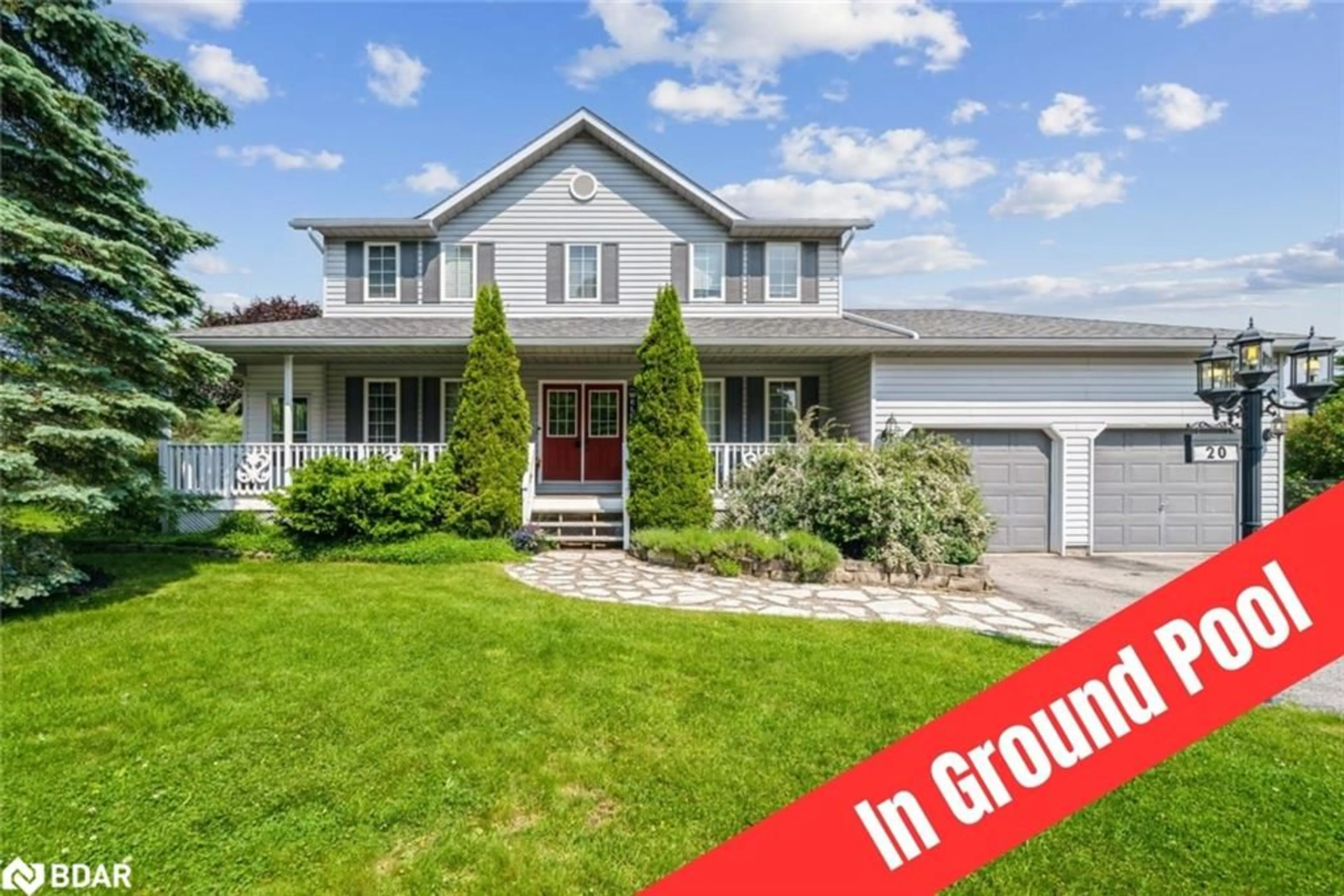 Home with vinyl exterior material, street for 20 Mcfadden Dr, Hillsdale Ontario L0L 1V0