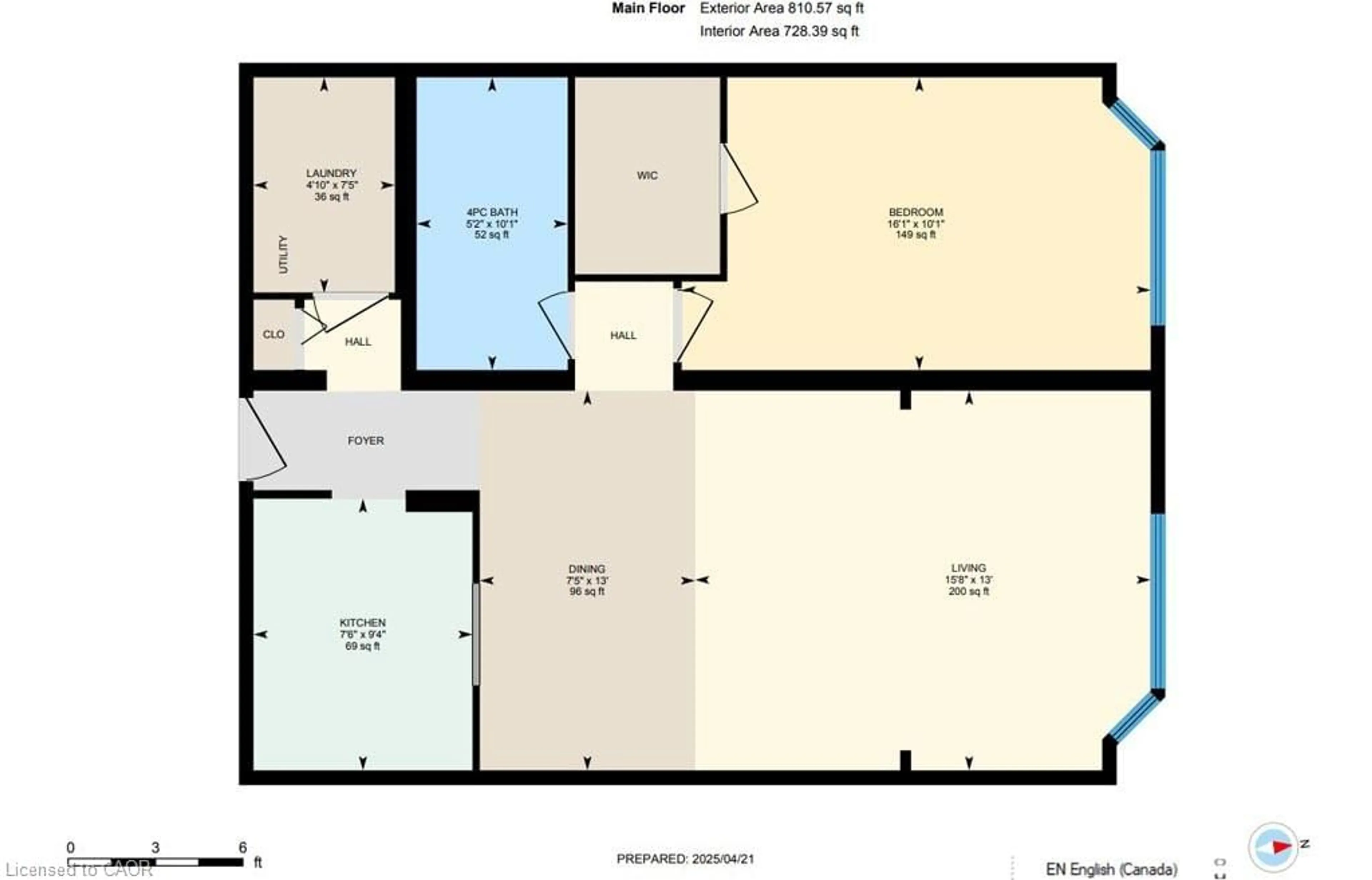 Floor plan for 10 Ellen St #808, Kitchener Ontario N2H 6R8