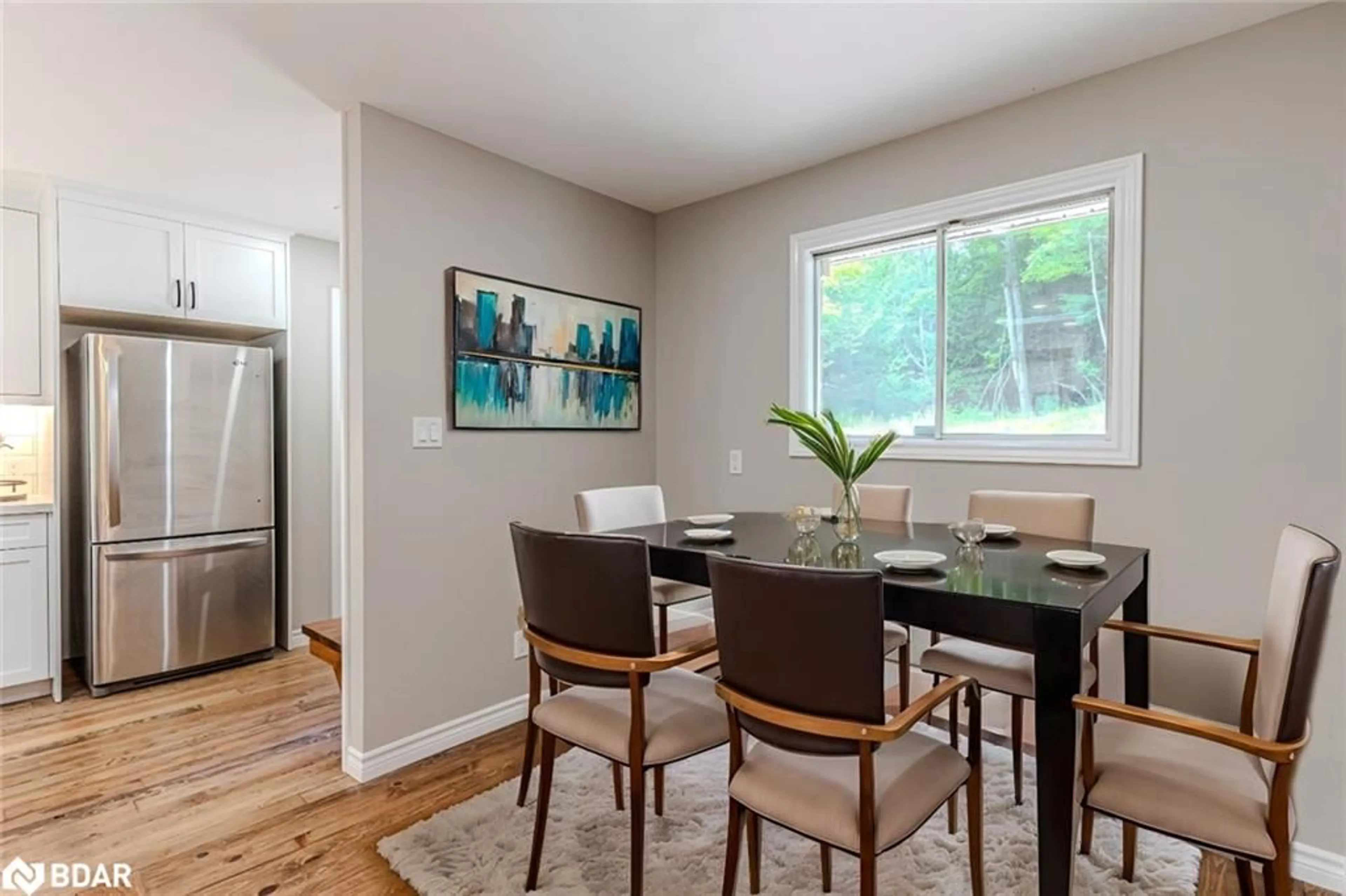 Dining room, wood/laminate floor for 8275 County Rd 9, Creemore Ontario L0M 1G0
