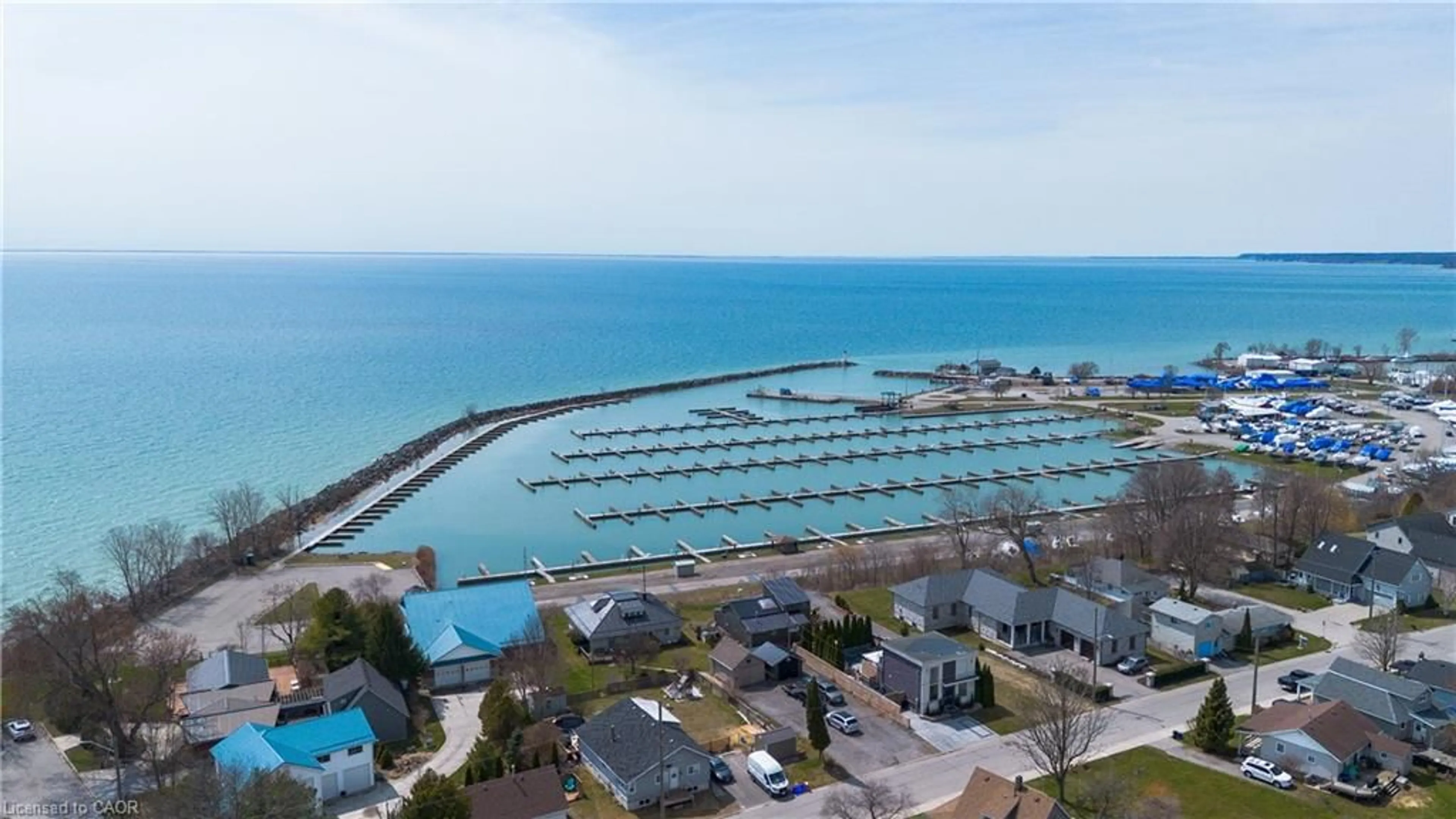 A pic from outside/outdoor area/front of a property/back of a property/a pic from drone, water/lake/river/ocean view for 78 Brown St, Port Dover Ontario N0A 1N7
