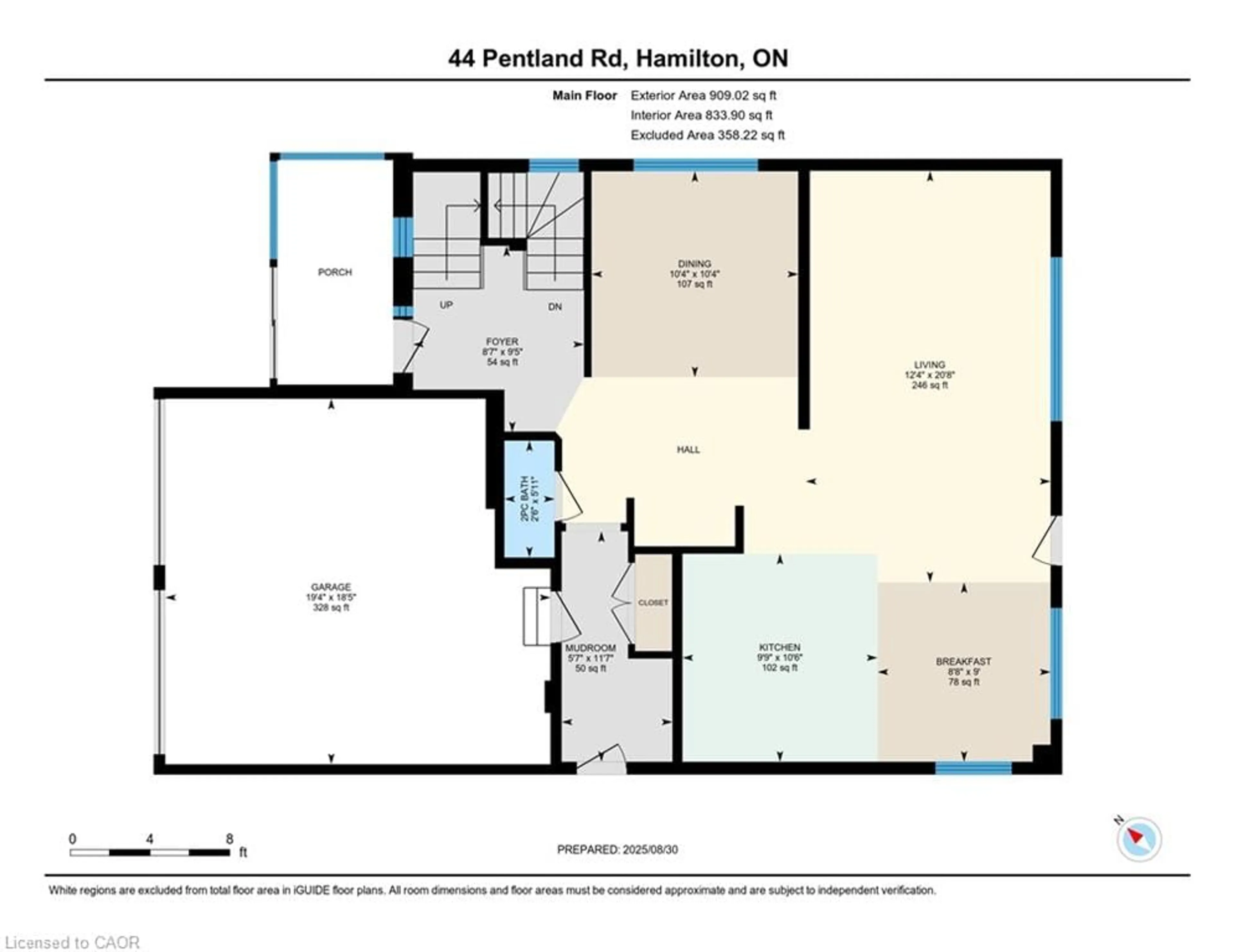 Floor plan for 44 Pentland Rd, Waterdown Ontario L0R 2H5
