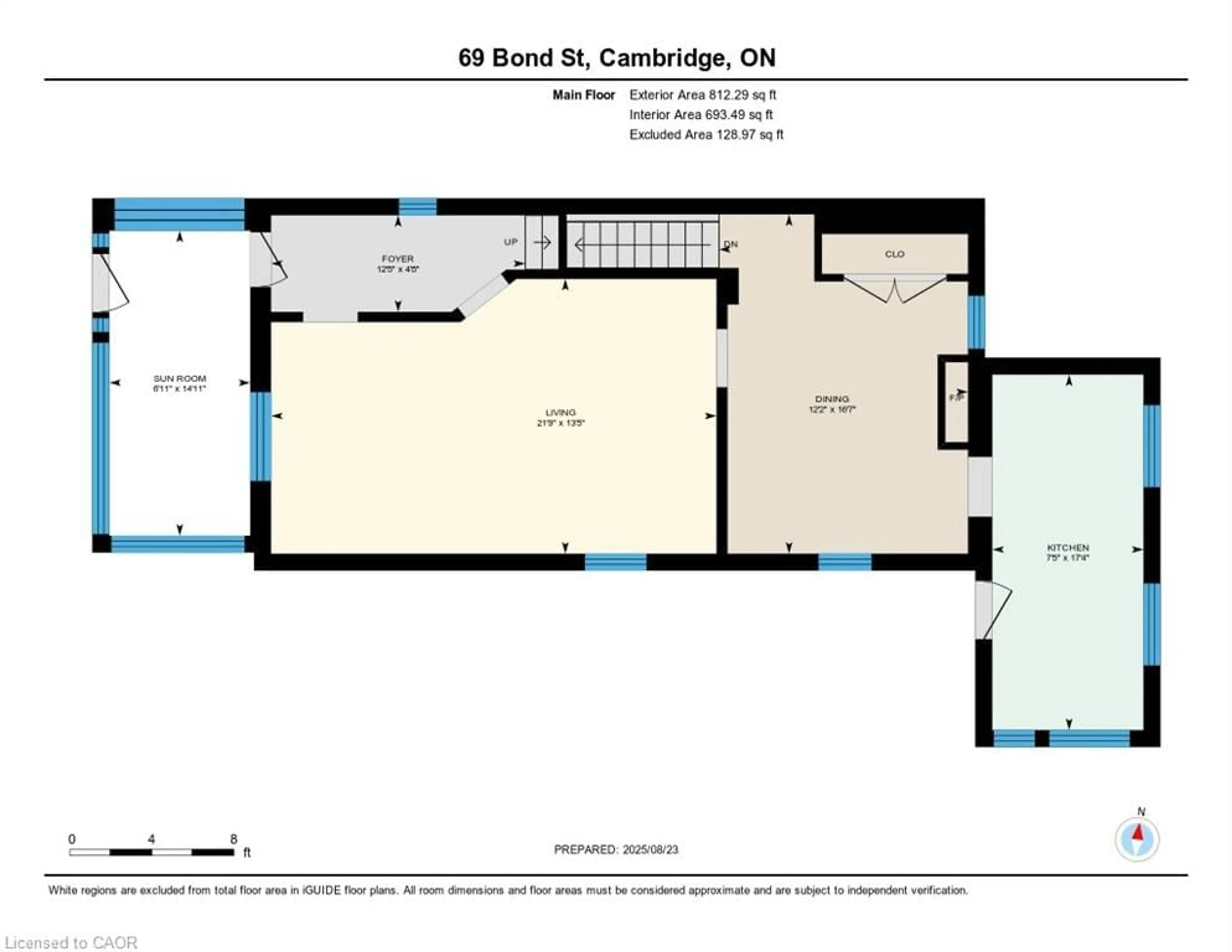 Floor plan for 69 Bond St, Cambridge Ontario N1R 4B7