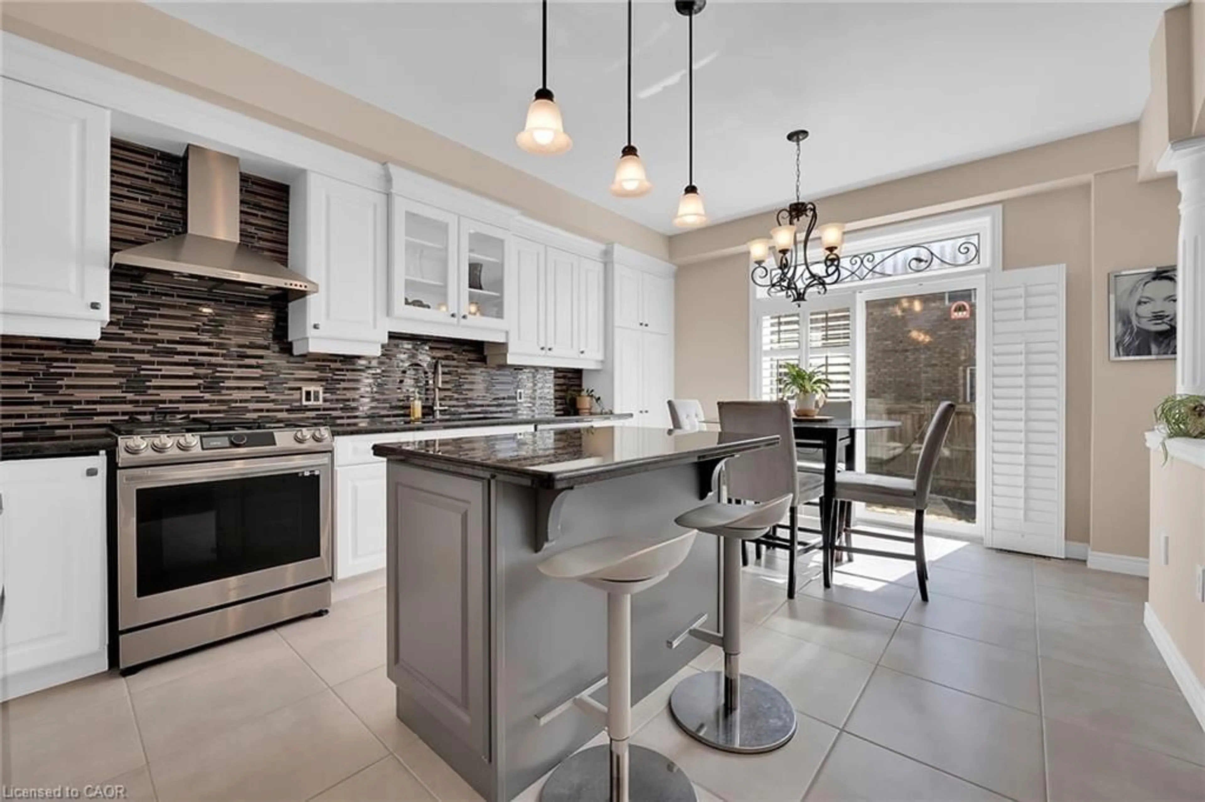 Contemporary kitchen, ceramic/tile floor for 8 Chartwell Cir, Hamilton Ontario L9A 0B6