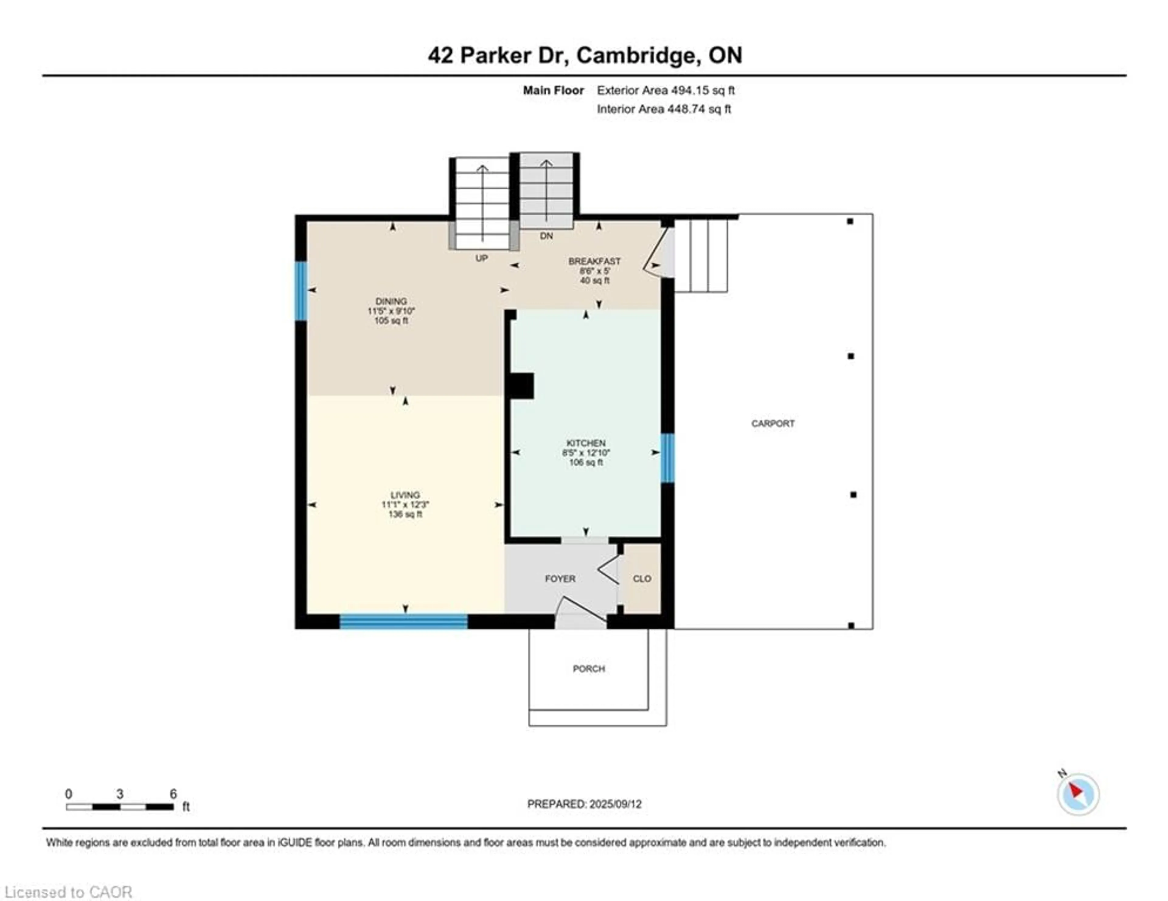 Floor plan for 42 Parker Dr, Cambridge Ontario N1R 7S2