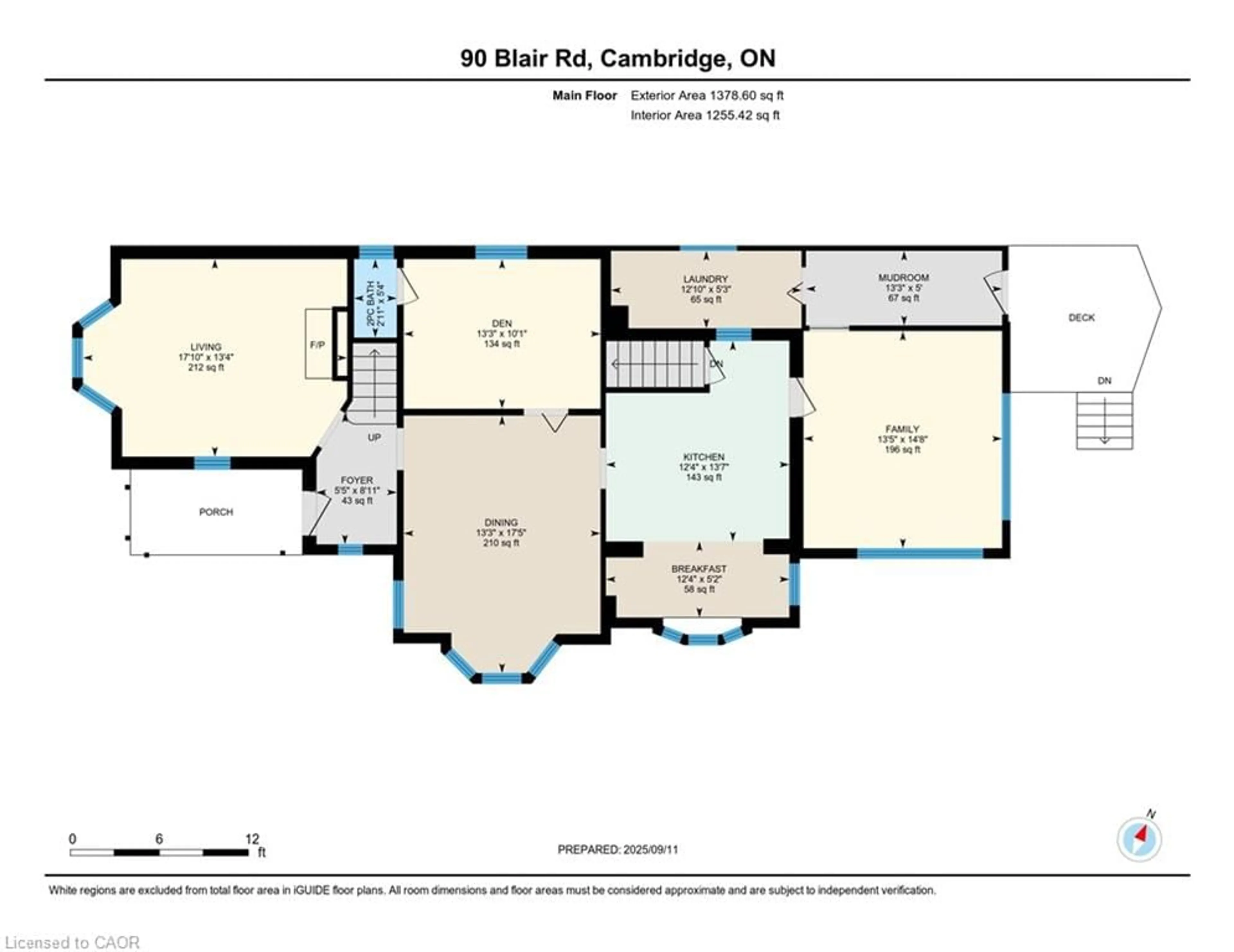 Floor plan for 90 Blair Rd, Cambridge Ontario N1S 2J3