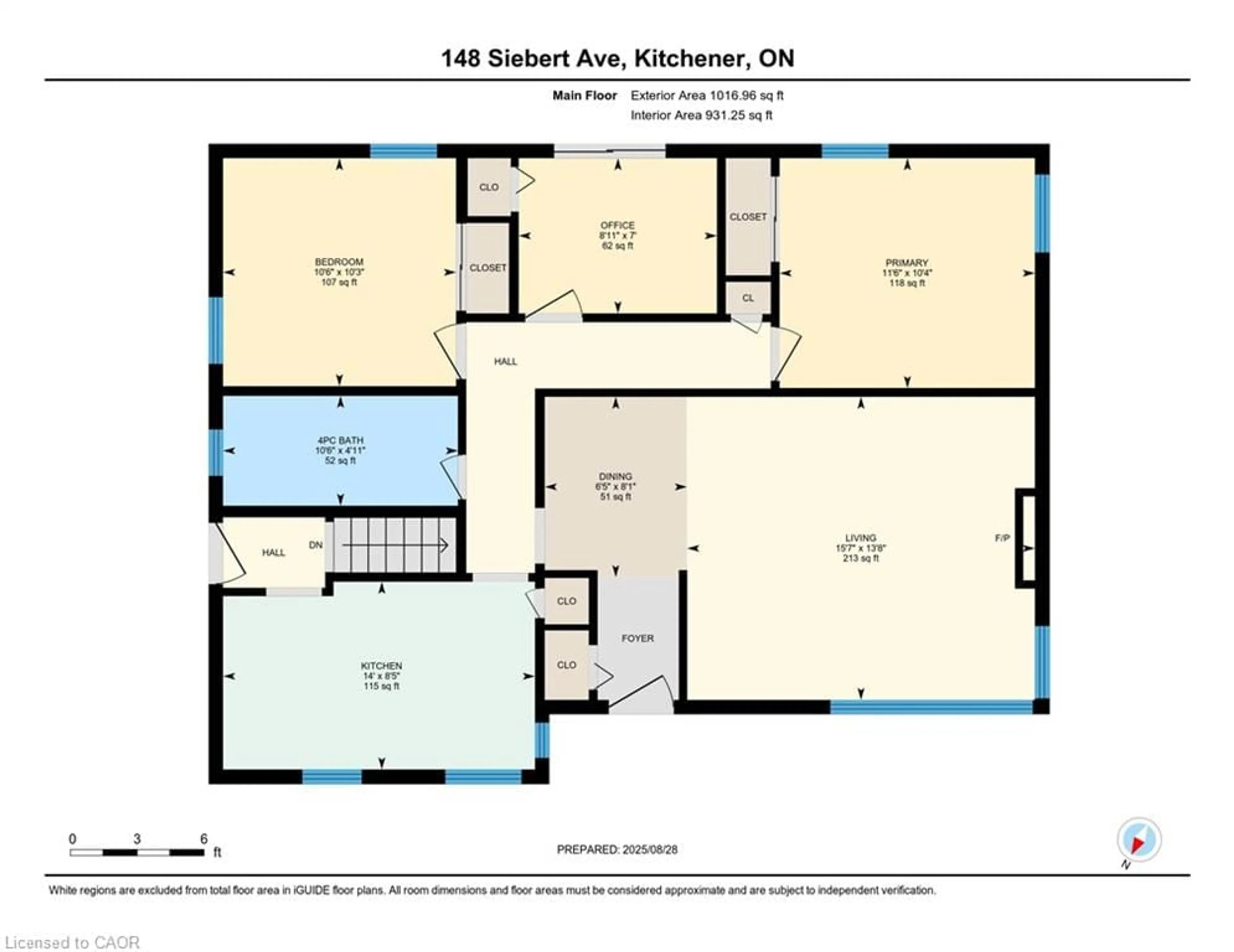Floor plan for 148 Siebert Ave, Kitchener Ontario N2C 2A8