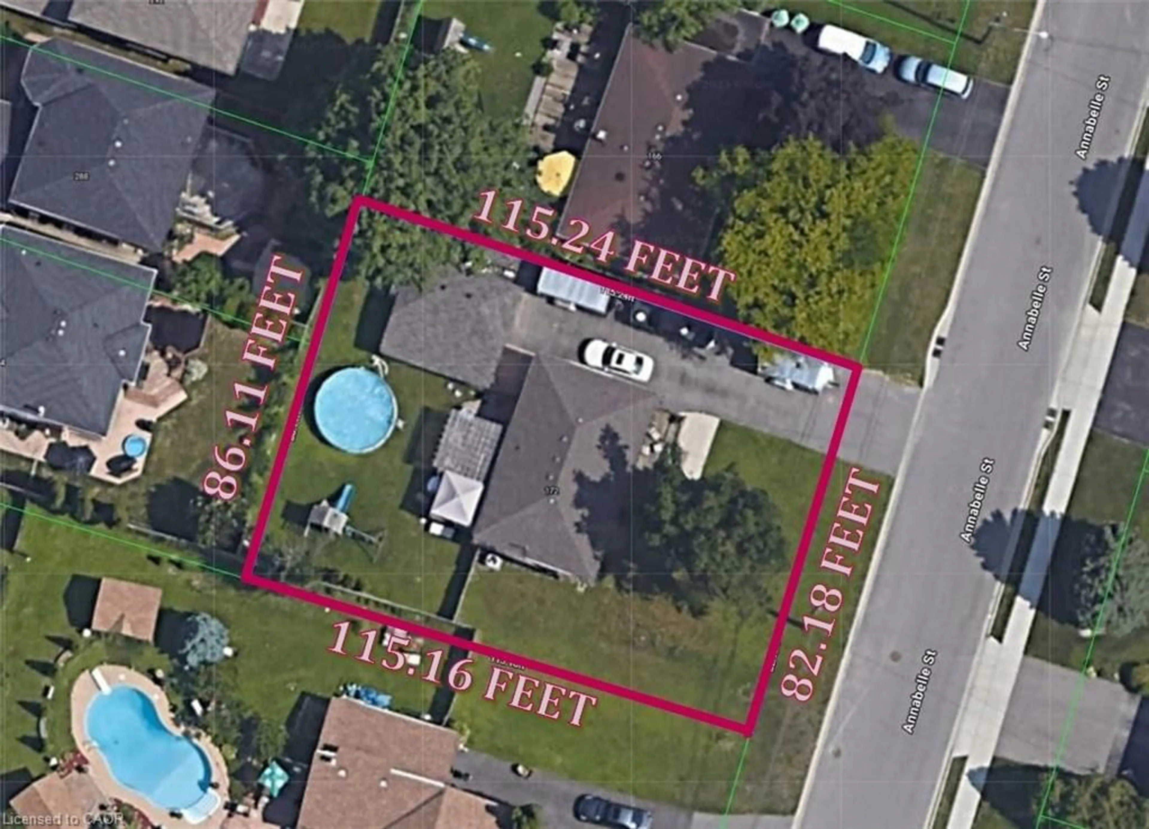 A pic from outside/outdoor area/front of a property/back of a property/a pic from drone, street for 172 Annabelle St, Hamilton Ontario L9C 3T9