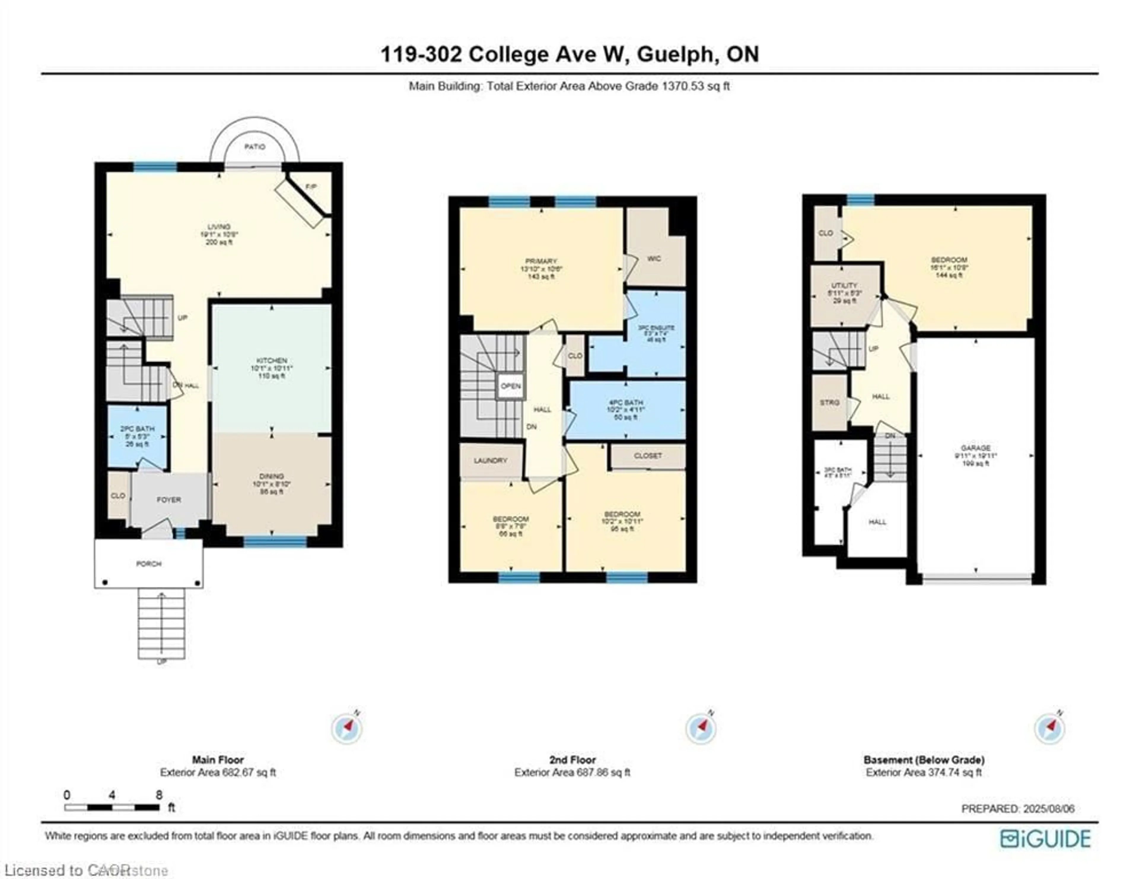Floor plan for 302 College Ave #119, Guelph Ontario N1G 4T6