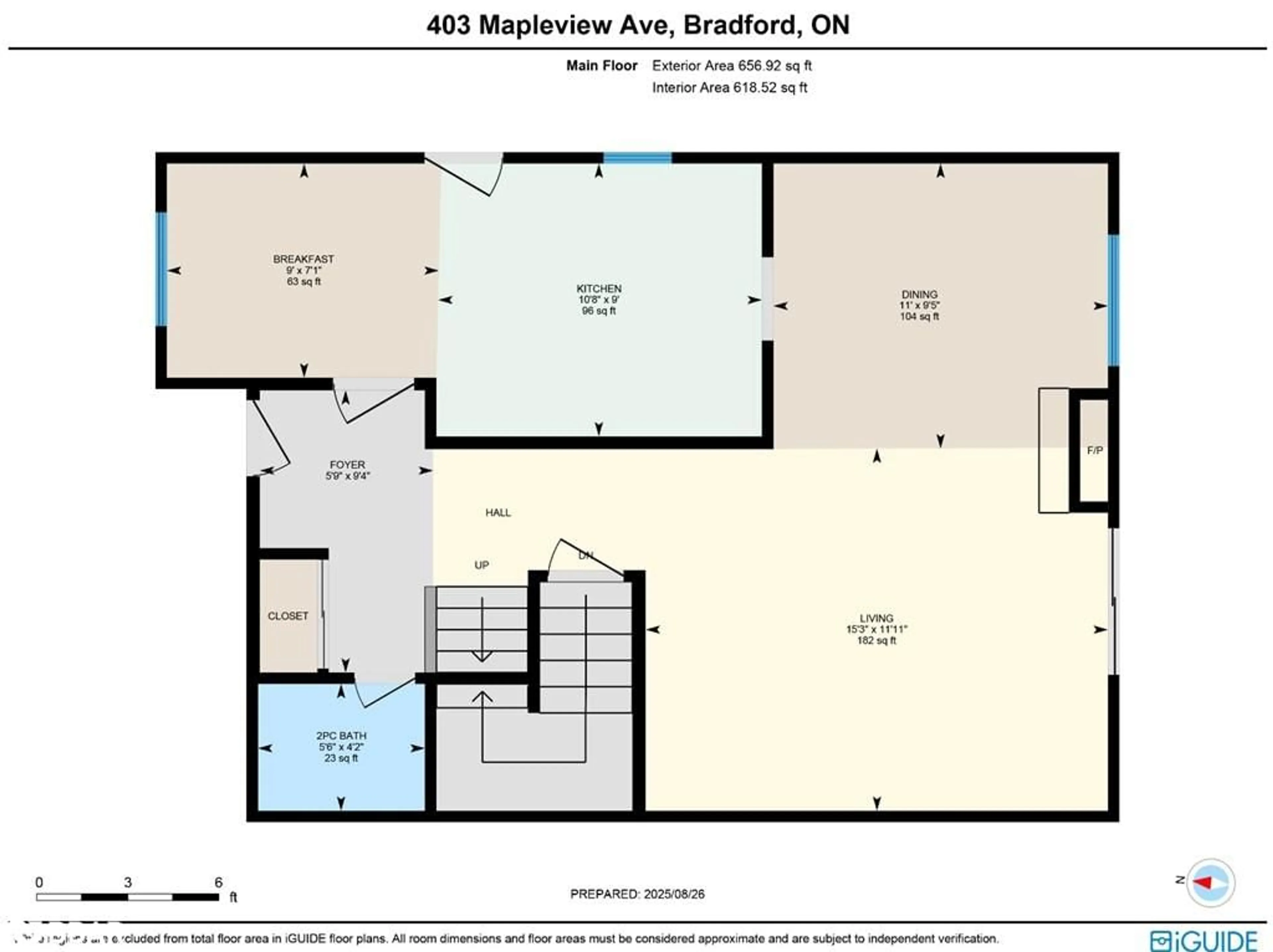 Floor plan for 403 Maplegrove Ave, Bradford Ontario L3Z 1V8