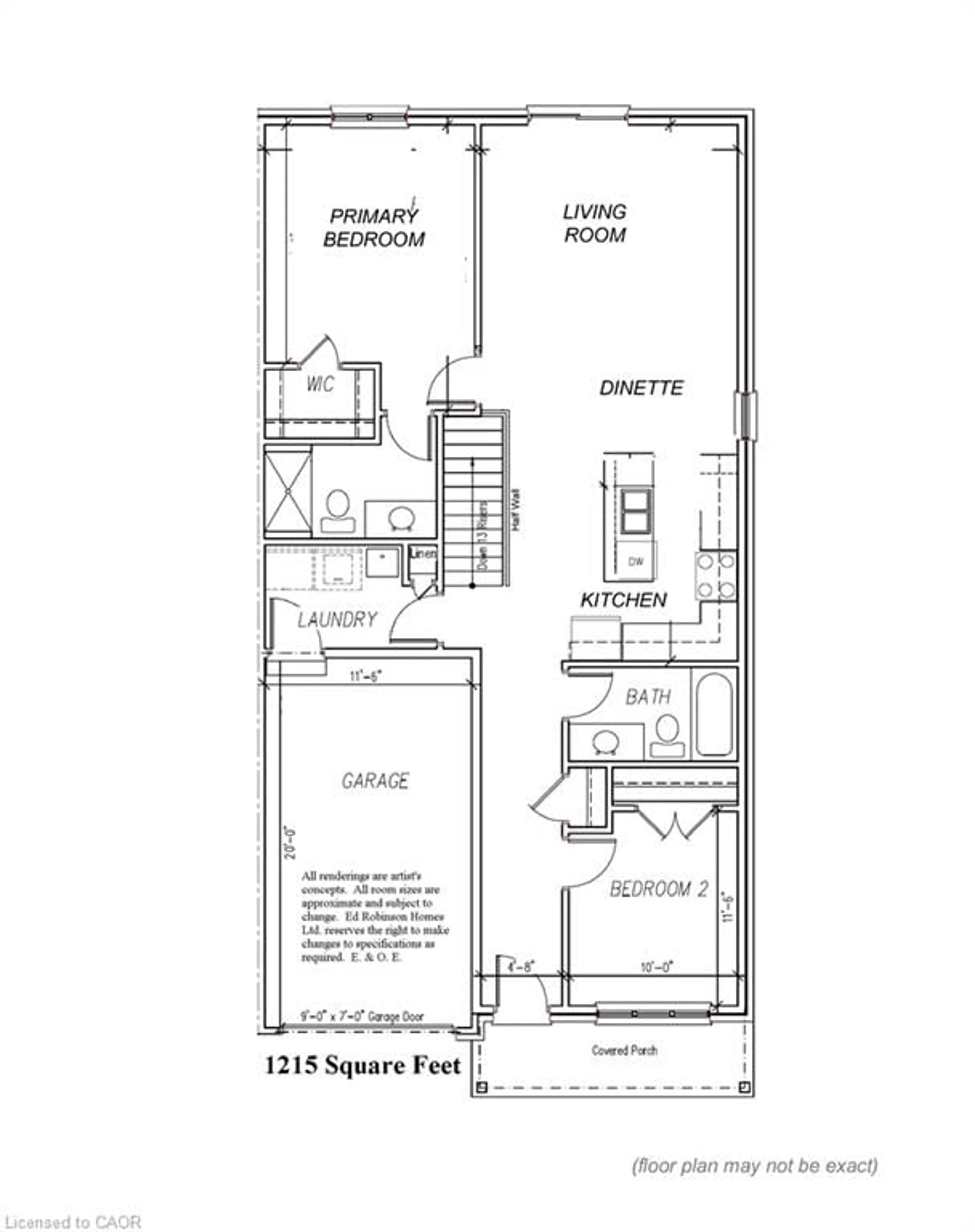 Floor plan for 164 Angler Ave, Port Dover Ontario N0A 1N3