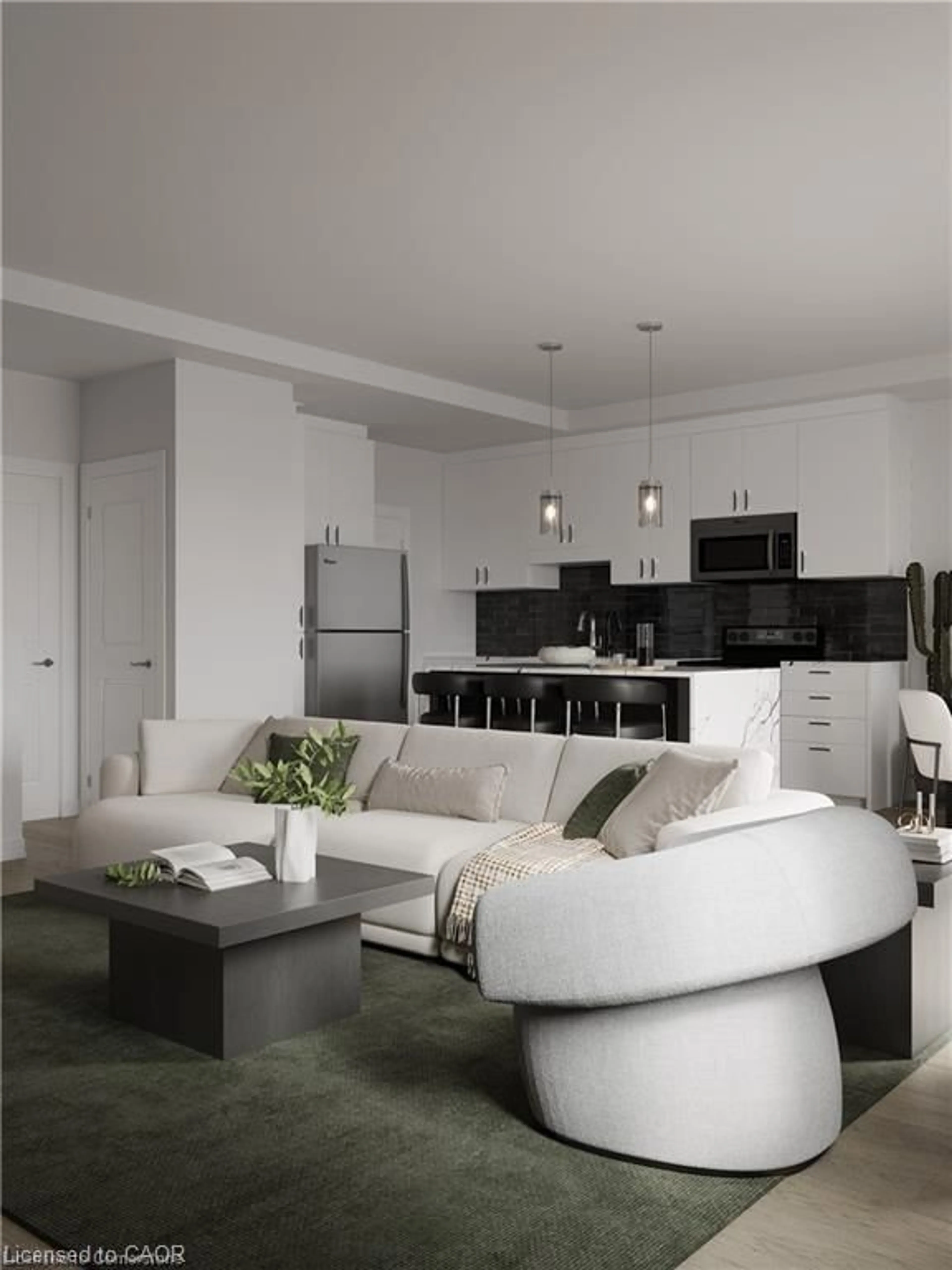 Living room with furniture, unknown for 525 Erinbrook Dr #B039, Kitchener Ontario N2E 3T1