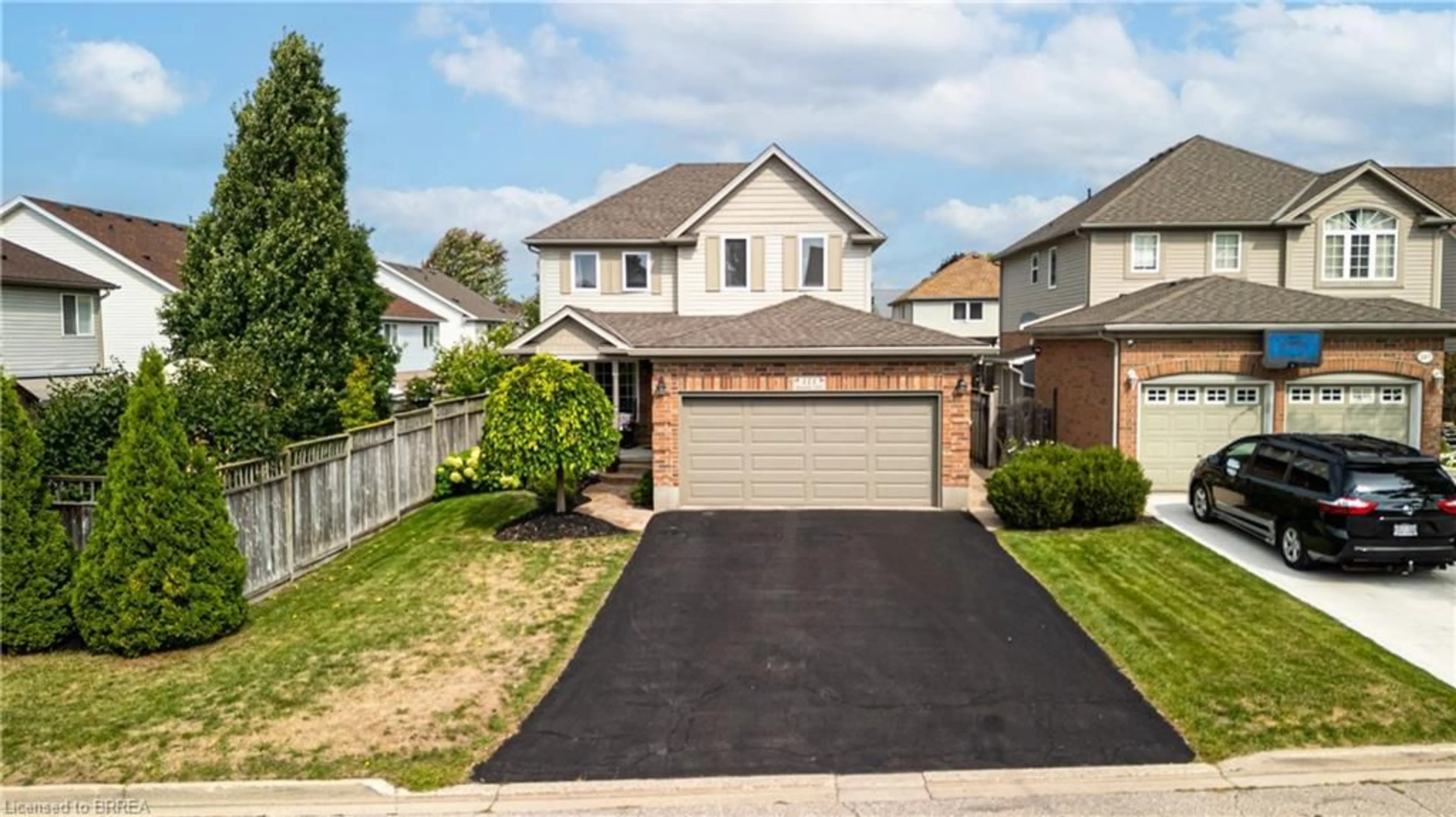 Home with vinyl exterior material, street for 111 Amanda Walk, Cambridge Ontario N3C 4K7