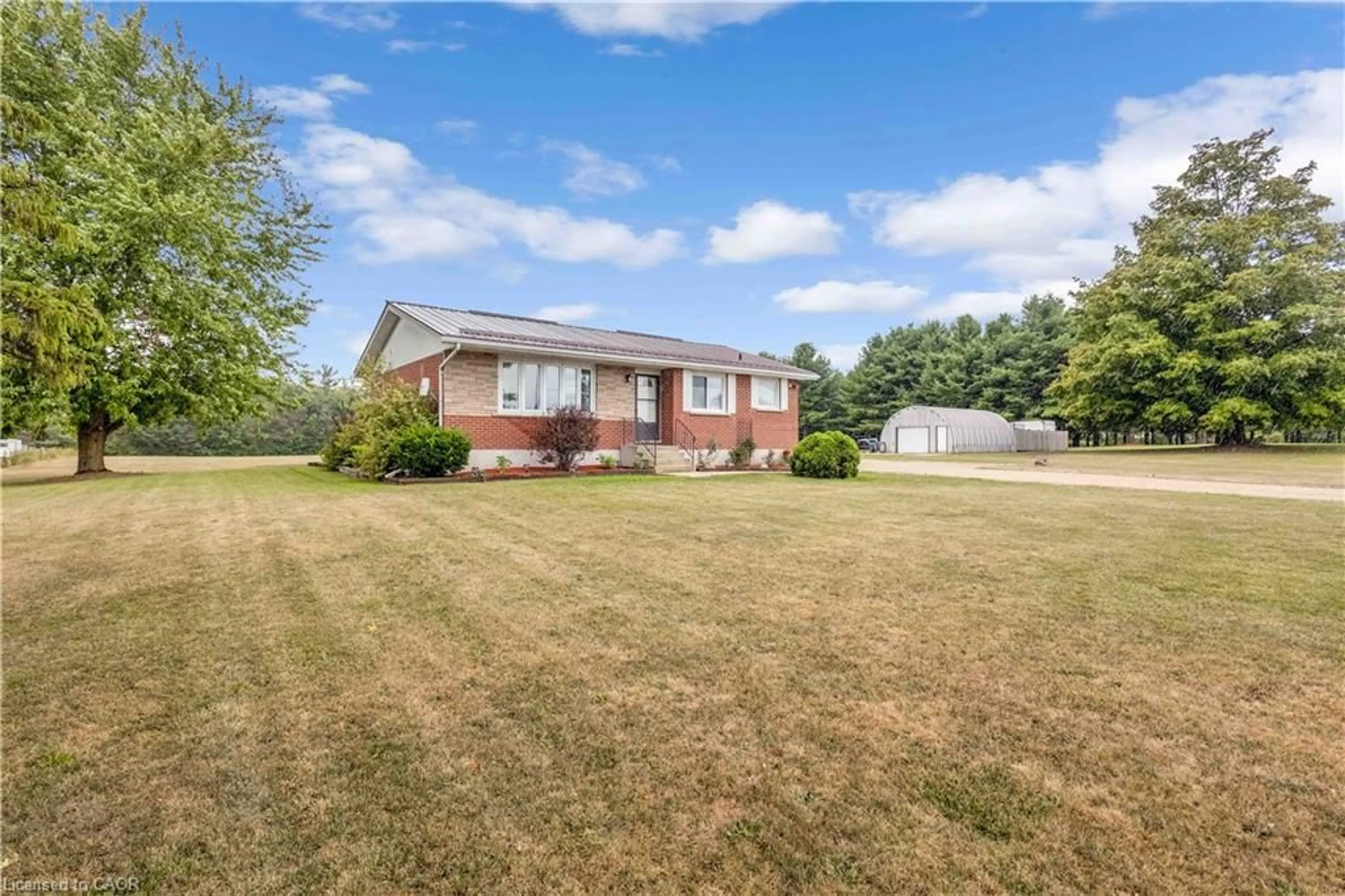 A pic from outside/outdoor area/front of a property/back of a property/a pic from drone, street for 745920 Township 4 Rd, Woodstock Ontario N4S 7V9