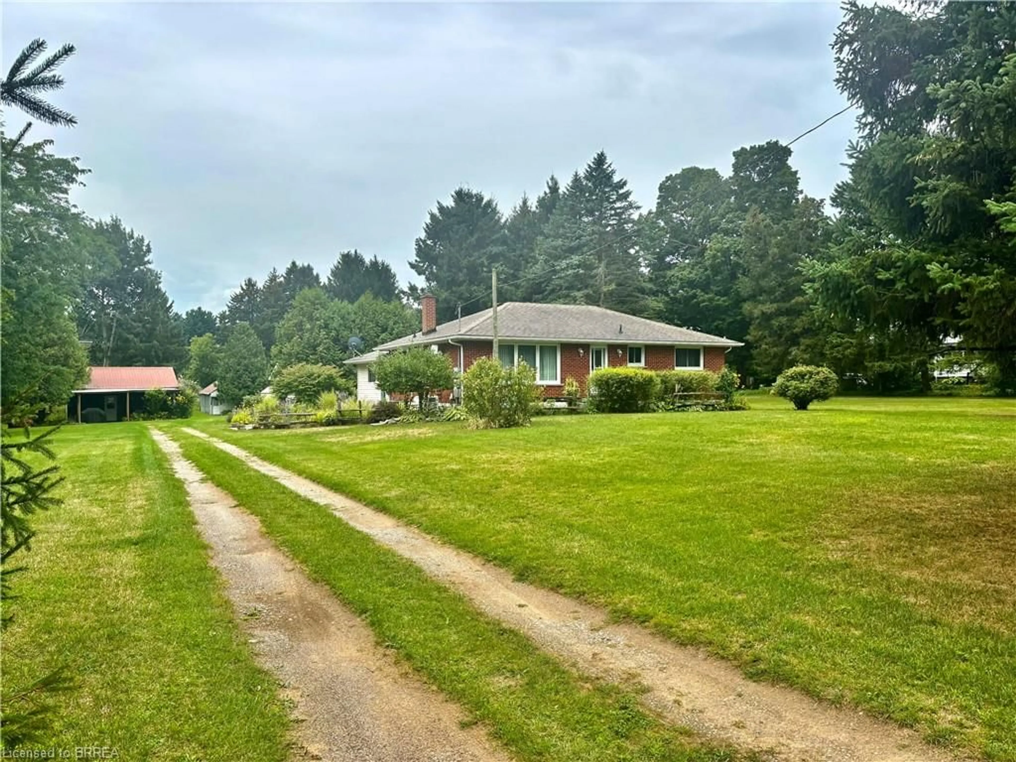 A pic from outside/outdoor area/front of a property/back of a property/a pic from drone, unknown for 48 Mcgill Rd, Mount Pleasant Ontario N0E 1K0