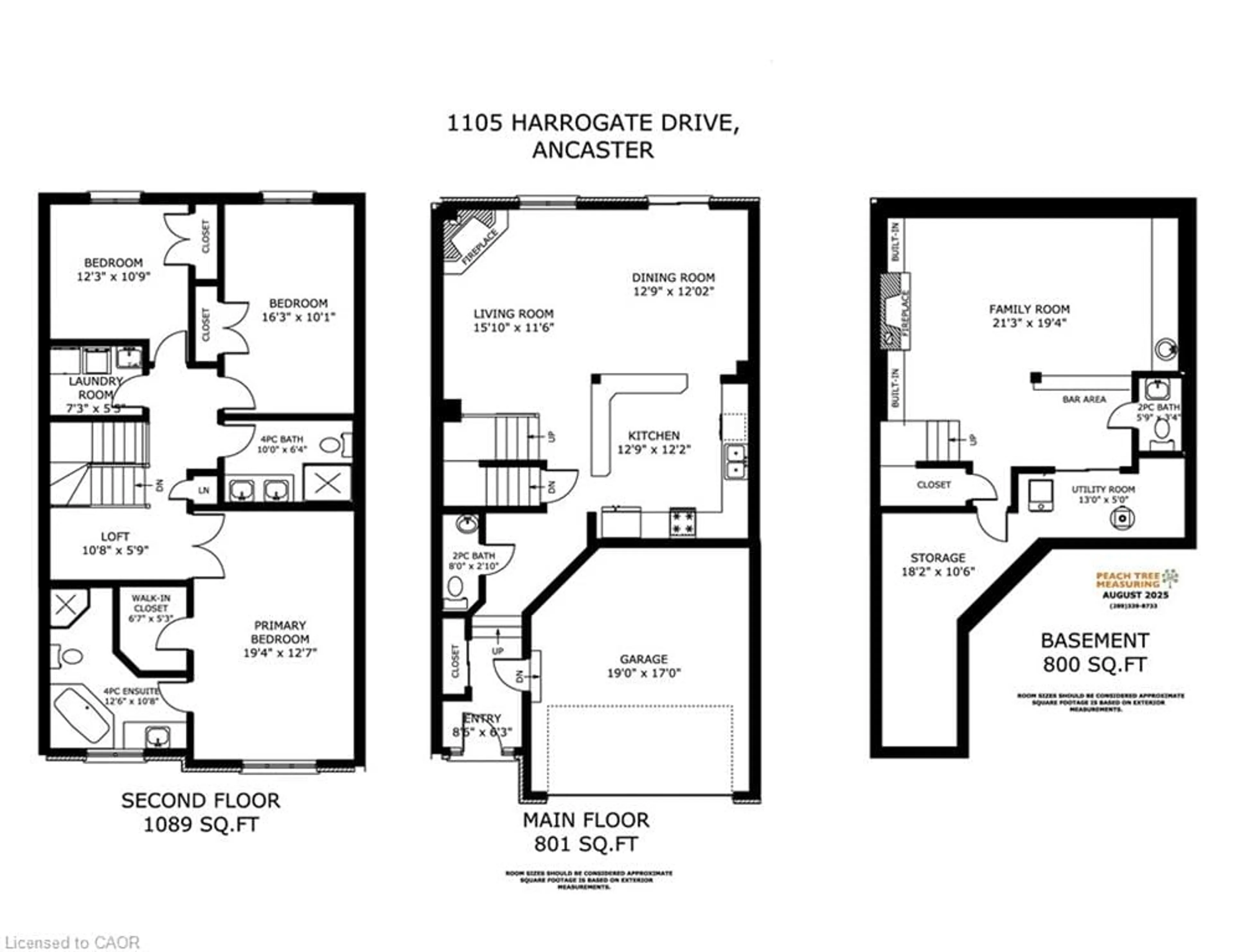Floor plan for 1105 Harrogate Dr, Ancaster Ontario L9K 1N1