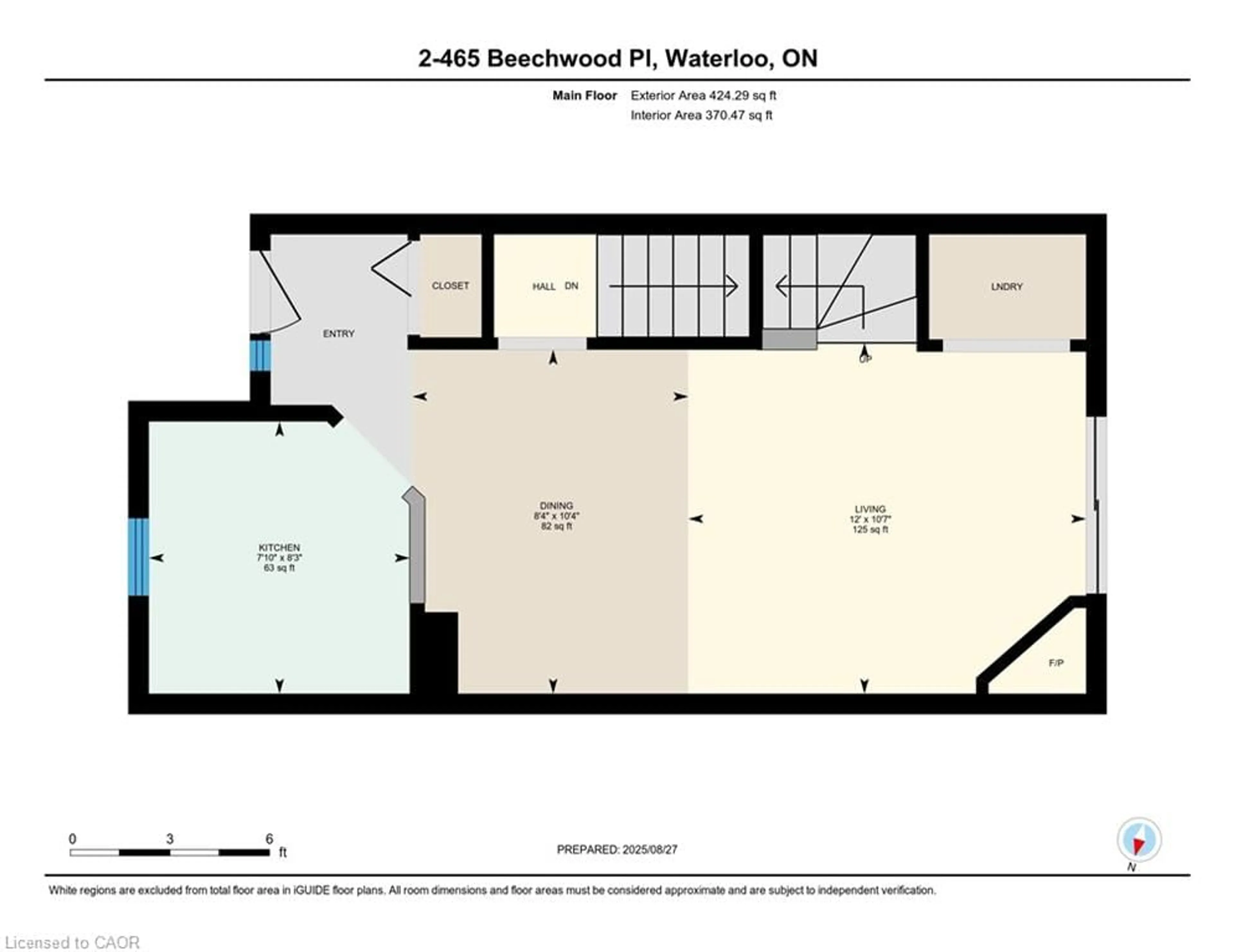 Floor plan for 465 Beechwood Pl #2, Waterloo Ontario N2T 2N8