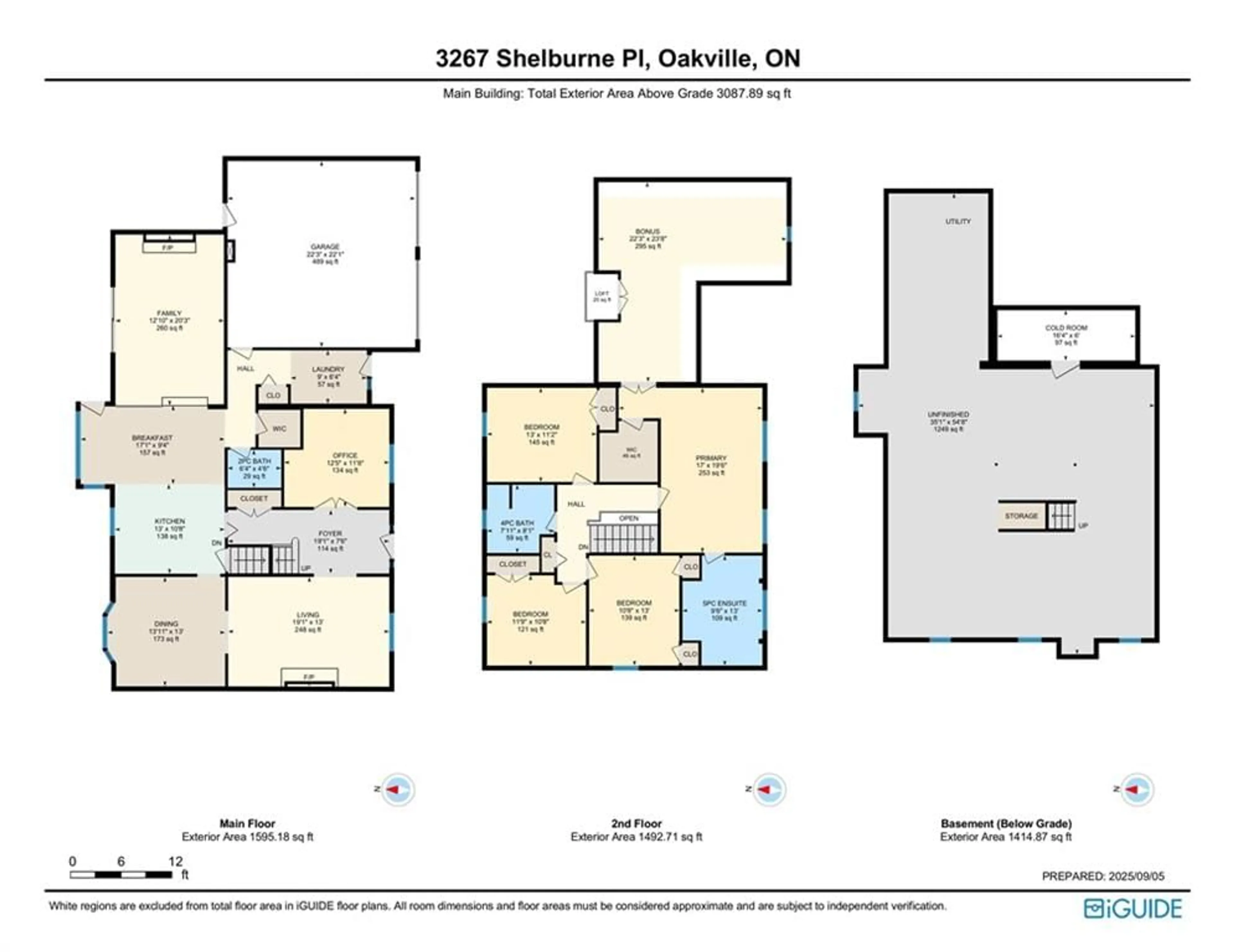 Floor plan for 3267 Shelburne Pl, Oakville Ontario L6L 5V8