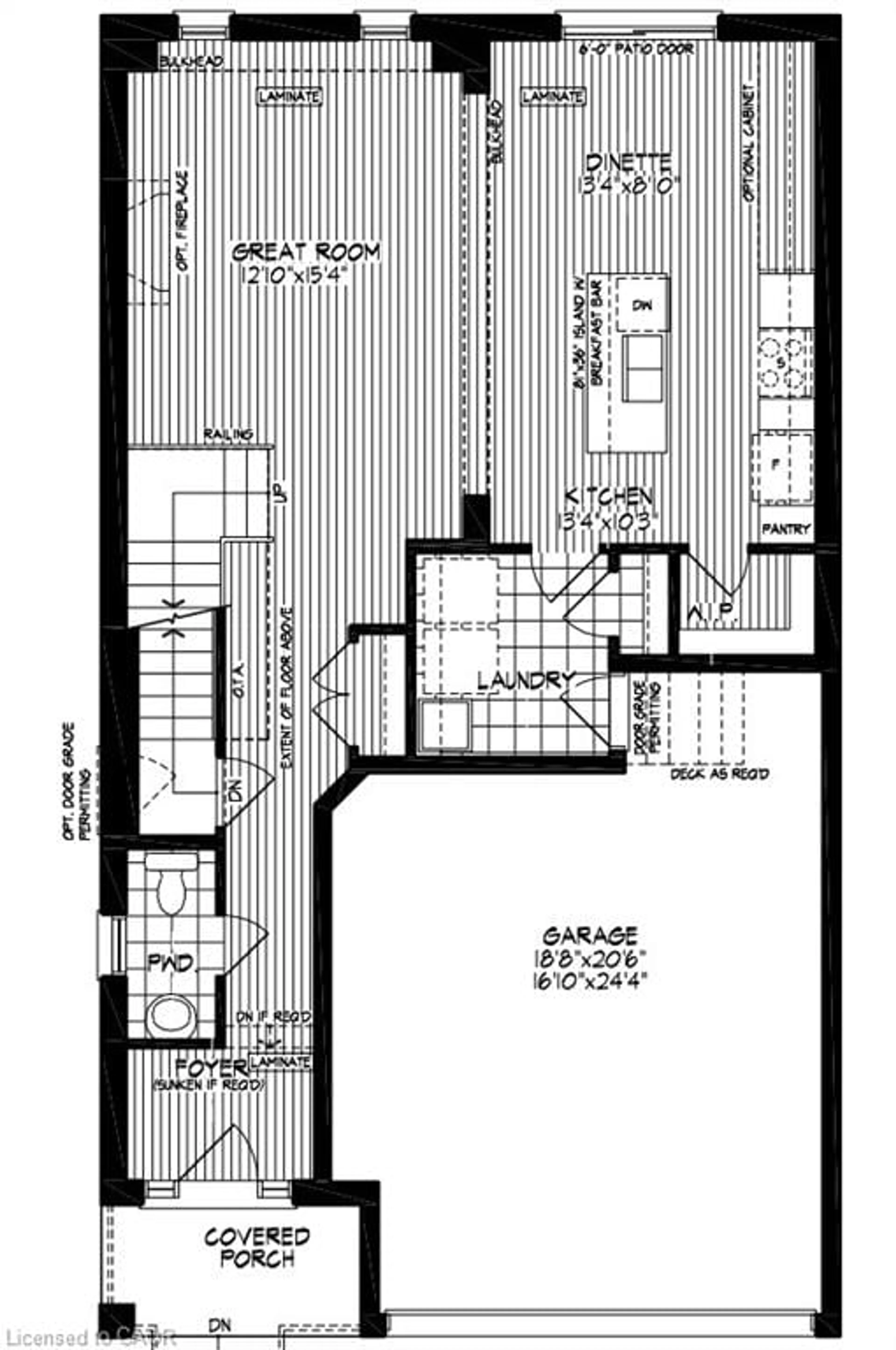 Floor plan for 46 Pine Warbler St #Lot 0025, Kitchener Ontario N2P 0K7